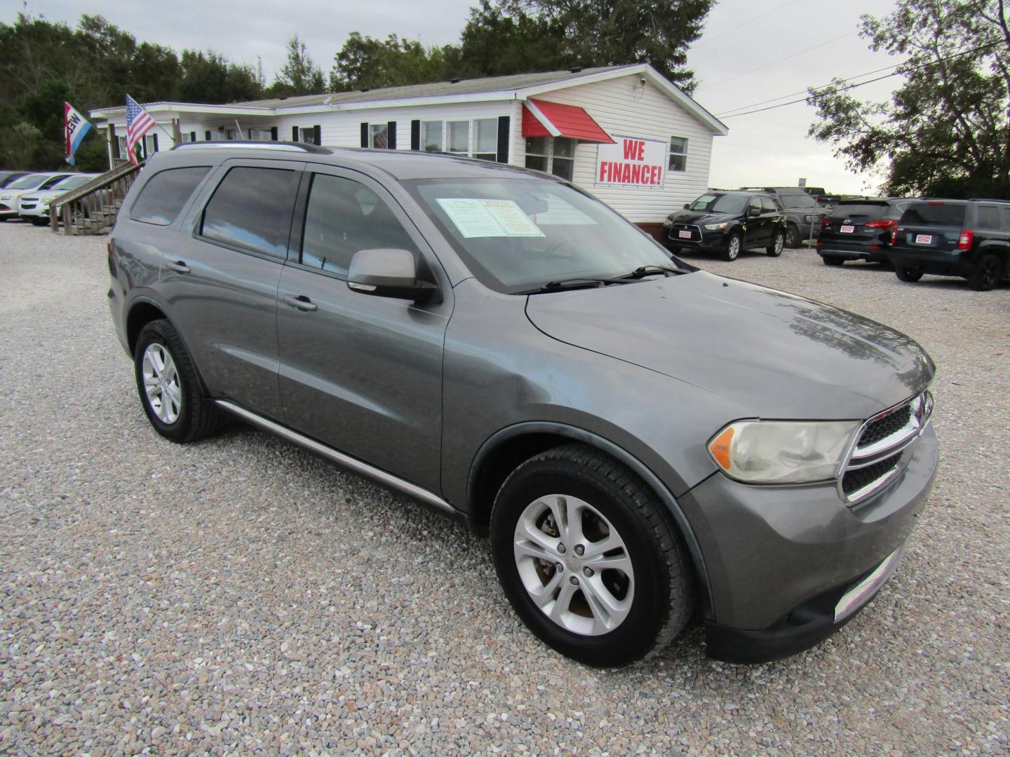 2012 Gray /Gray Dodge Durango Crew 2WD (1C4RDHDG1CC) with an 6 Cyl engine, Automatic transmission, located at 15016 S Hwy 231, Midland City, AL, 36350, (334) 983-3001, 31.306210, -85.495277 - Photo#0