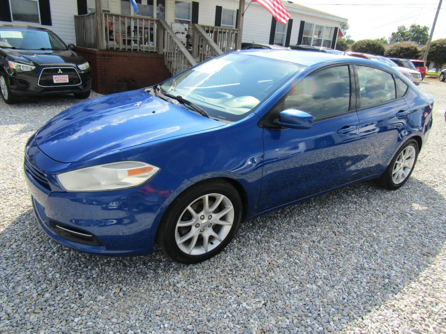 2013 Blue /Black Dodge Dart SXT (1C3CDFBA1DD) with an 2.0L L4 DOHC 16V TURBO engine, Automatic transmission, located at 15016 S Hwy 231, Midland City, AL, 36350, (334) 983-3001, 31.306210, -85.495277 - Photo#2