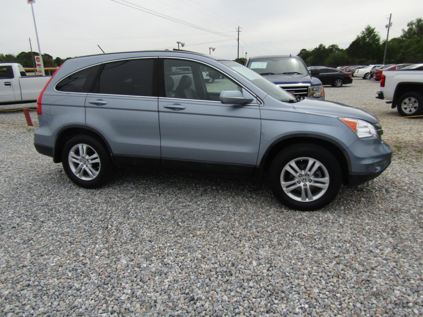 2010 Blue /Gray Honda CR-V EX-L 2WD 5-Speed AT (5J6RE3H74AL) with an 2.4L L4 DOHC 16V engine, Automatic transmission, located at 15016 S Hwy 231, Midland City, AL, 36350, (334) 983-3001, 31.306210, -85.495277 - Photo #0