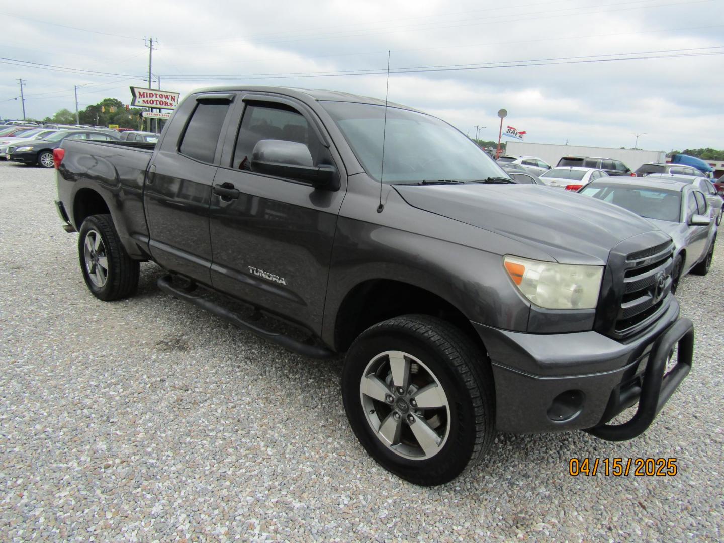 2011 Gray /Gray Toyota Tundra Tundra-Grade Double Cab 4.6L 2WD (5TFRM5F1XBX) with an 4.6L V8 DOHC 32V engine, Automatic transmission, located at 15016 S Hwy 231, Midland City, AL, 36350, (334) 983-3001, 31.306210, -85.495277 - Photo#0