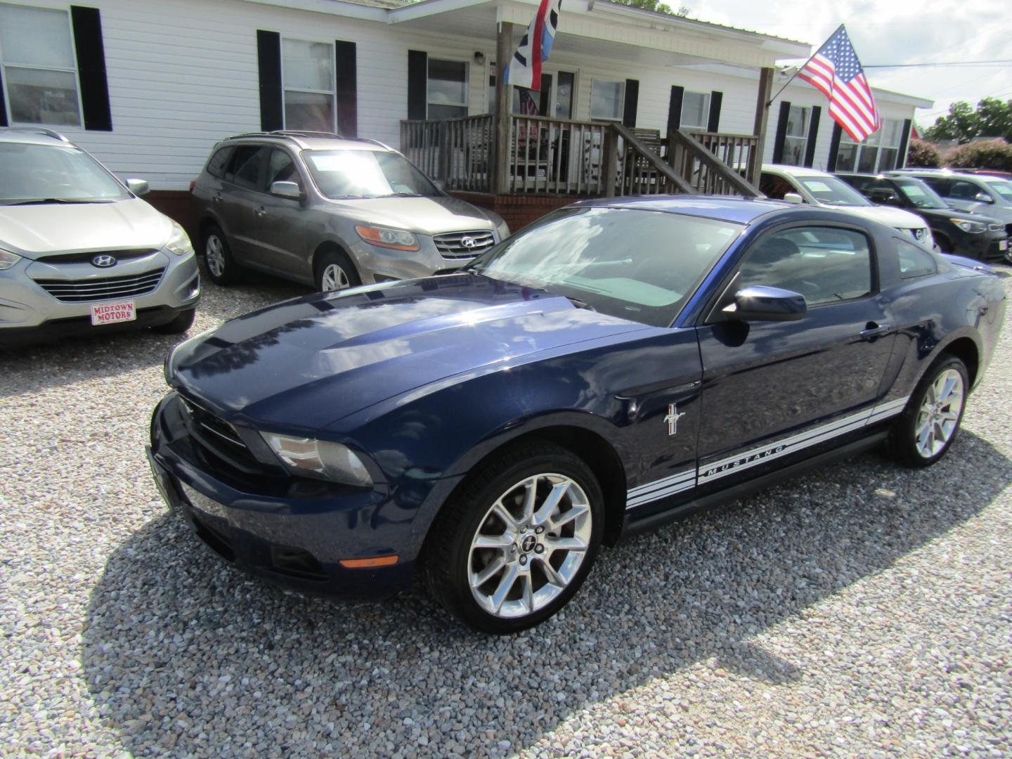 2010 Blue /Black Ford Mustang V6 Coupe (1ZVBP8AN8A5) with an 4.0L V6 OHC 12V engine, Automatic transmission, located at 15016 S Hwy 231, Midland City, AL, 36350, (334) 983-3001, 31.306210, -85.495277 - Photo#2