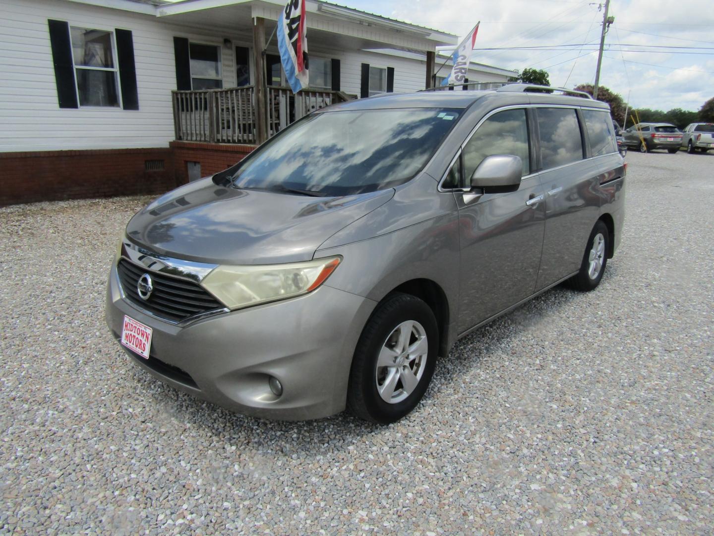 2013 Gray /Gray Nissan Quest 3.5 S (JN8AE2KPXD9) with an 3.5L V6 DOHC 24V engine, Automatic transmission, located at 15016 S Hwy 231, Midland City, AL, 36350, (334) 983-3001, 31.306210, -85.495277- Photo#2