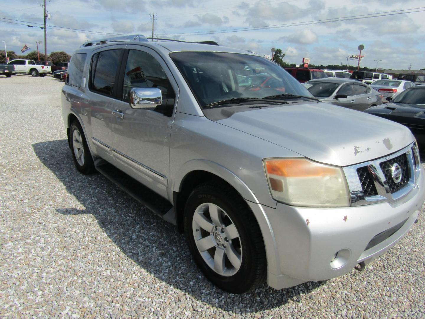 2011 Silver /Black Nissan Armada SL 2WD (5N1BA0ND4BN) with an 5.6L V8 DOHC 32V FFV engine, Automatic transmission, located at 15016 S Hwy 231, Midland City, AL, 36350, (334) 983-3001, 31.306210, -85.495277 - Photo#0