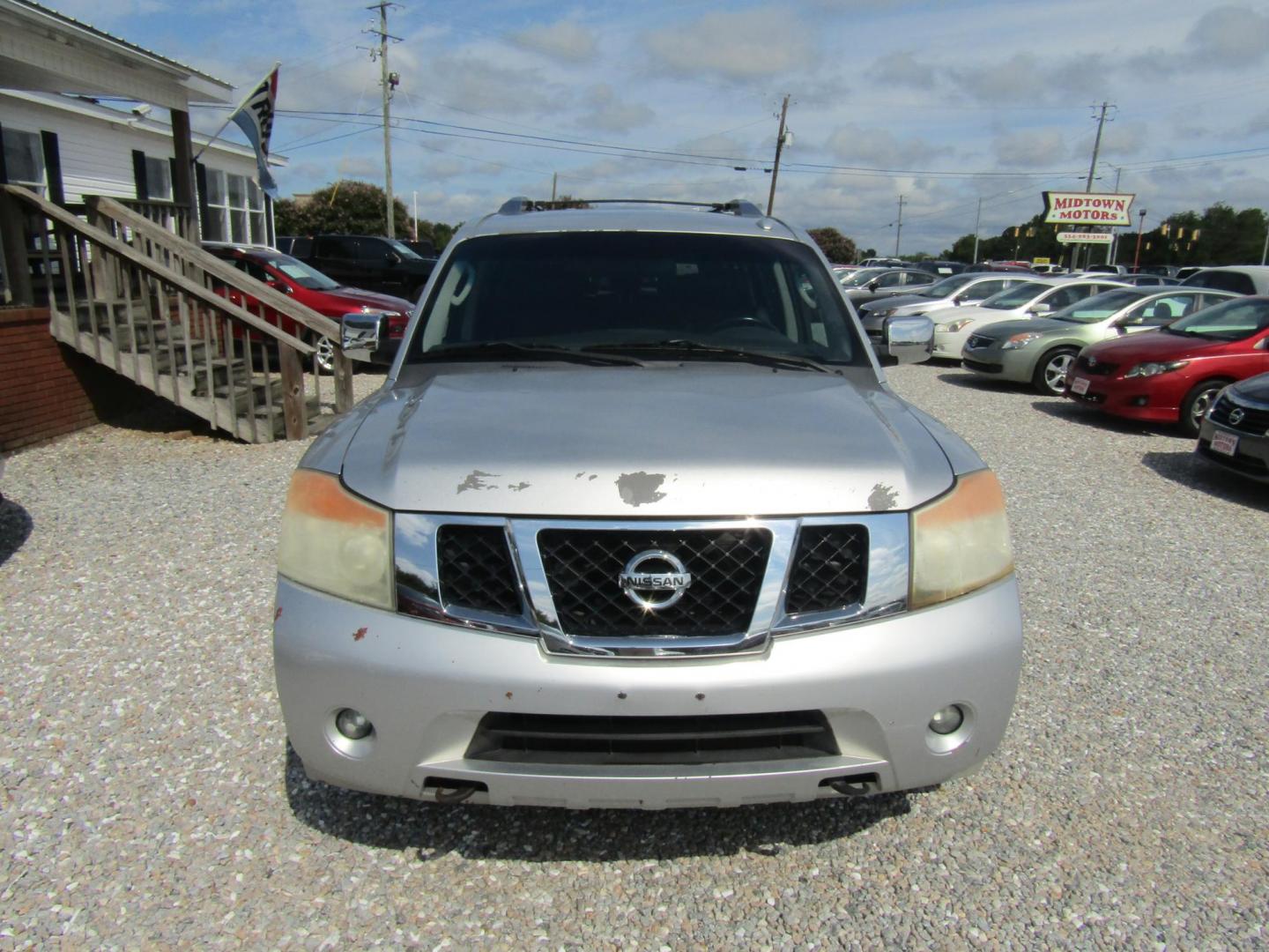 2011 Silver /Black Nissan Armada SL 2WD (5N1BA0ND4BN) with an 5.6L V8 DOHC 32V FFV engine, Automatic transmission, located at 15016 S Hwy 231, Midland City, AL, 36350, (334) 983-3001, 31.306210, -85.495277 - Photo#1
