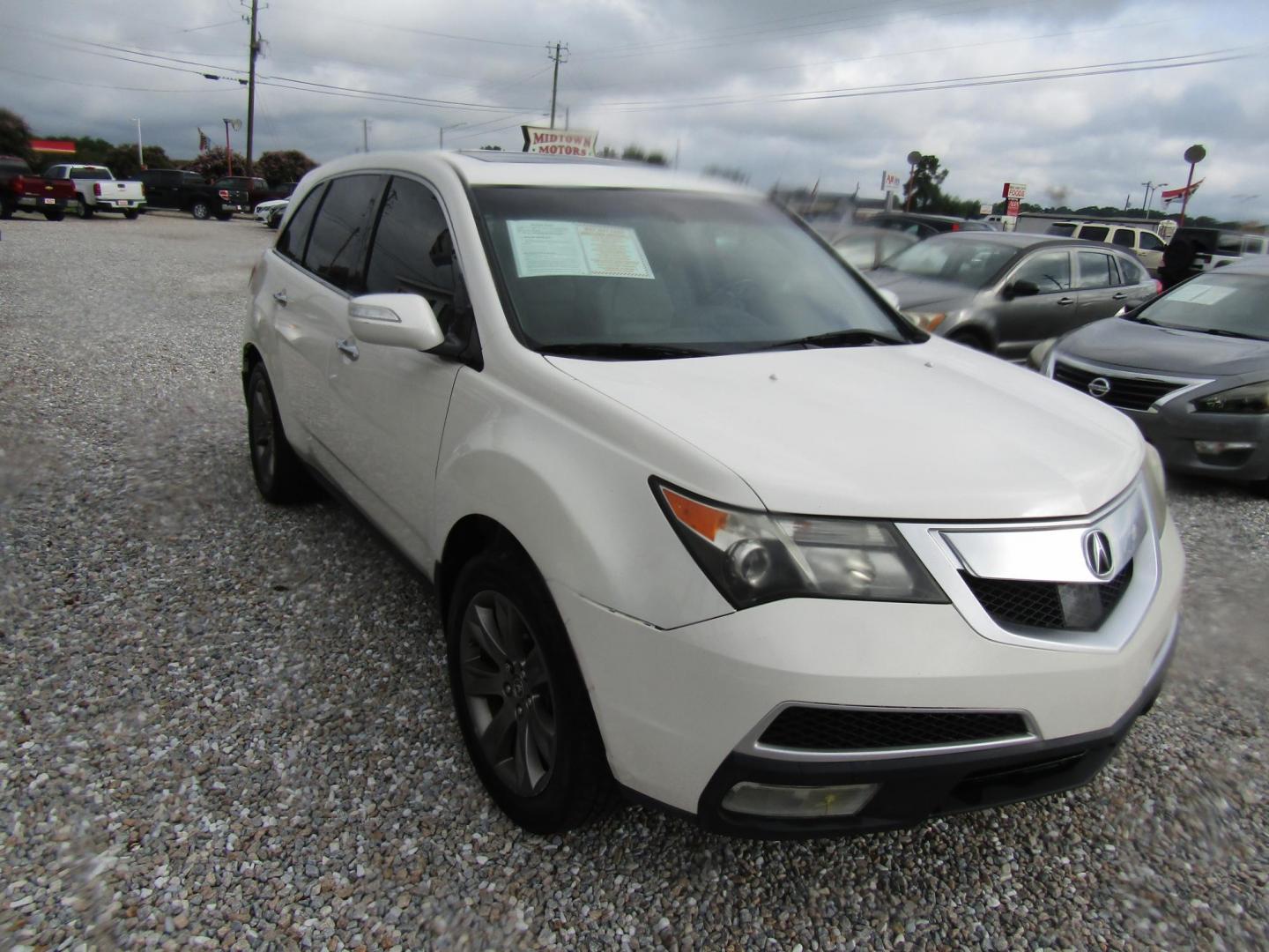 2010 White /Tan Acura MDX 6-Spd AT w/Advance and Ent. Pkg (2HNYD2H52AH) with an 3.5L V6 SOHC 24V engine, Automatic transmission, located at 15016 S Hwy 231, Midland City, AL, 36350, (334) 983-3001, 31.306210, -85.495277 - Photo#0