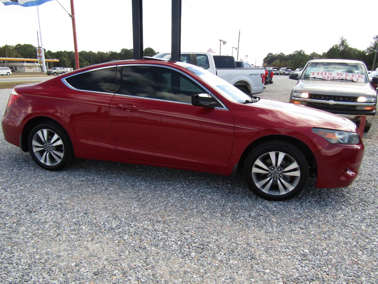 2010 Red /TAN Honda Accord EX Coupe AT (1HGCS1B71AA) with an 2.4L L4 DOHC 16V engine, Automatic transmission, located at 15016 S Hwy 231, Midland City, AL, 36350, (334) 983-3001, 31.306210, -85.495277 - Photo #0