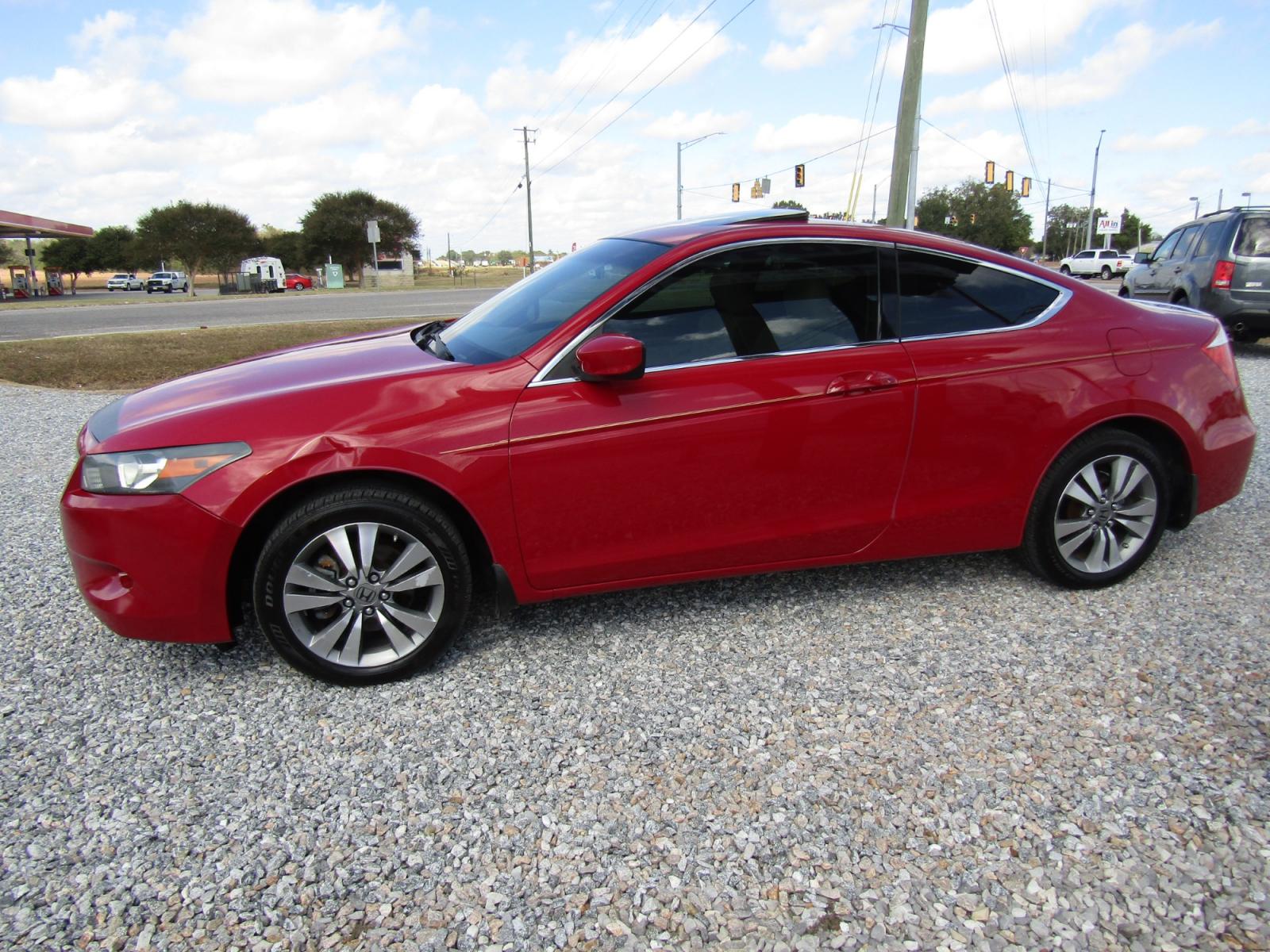 2010 Red /TAN Honda Accord EX Coupe AT (1HGCS1B71AA) with an 2.4L L4 DOHC 16V engine, Automatic transmission, located at 15016 S Hwy 231, Midland City, AL, 36350, (334) 983-3001, 31.306210, -85.495277 - Photo #2