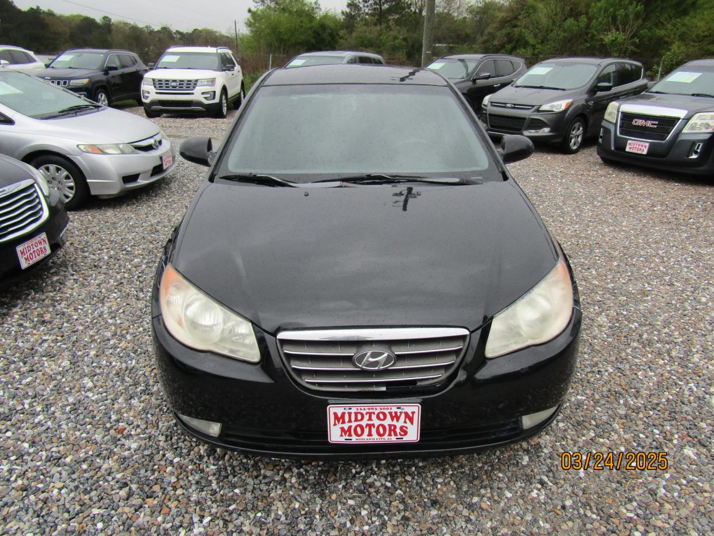 2008 Black Hyundai Elantra GLS (KMHDU46D38U) with an 2.0L L4 DOHC 16V engine, Automatic transmission, located at 15016 S Hwy 231, Midland City, AL, 36350, (334) 983-3001, 31.306210, -85.495277 - Photo#1
