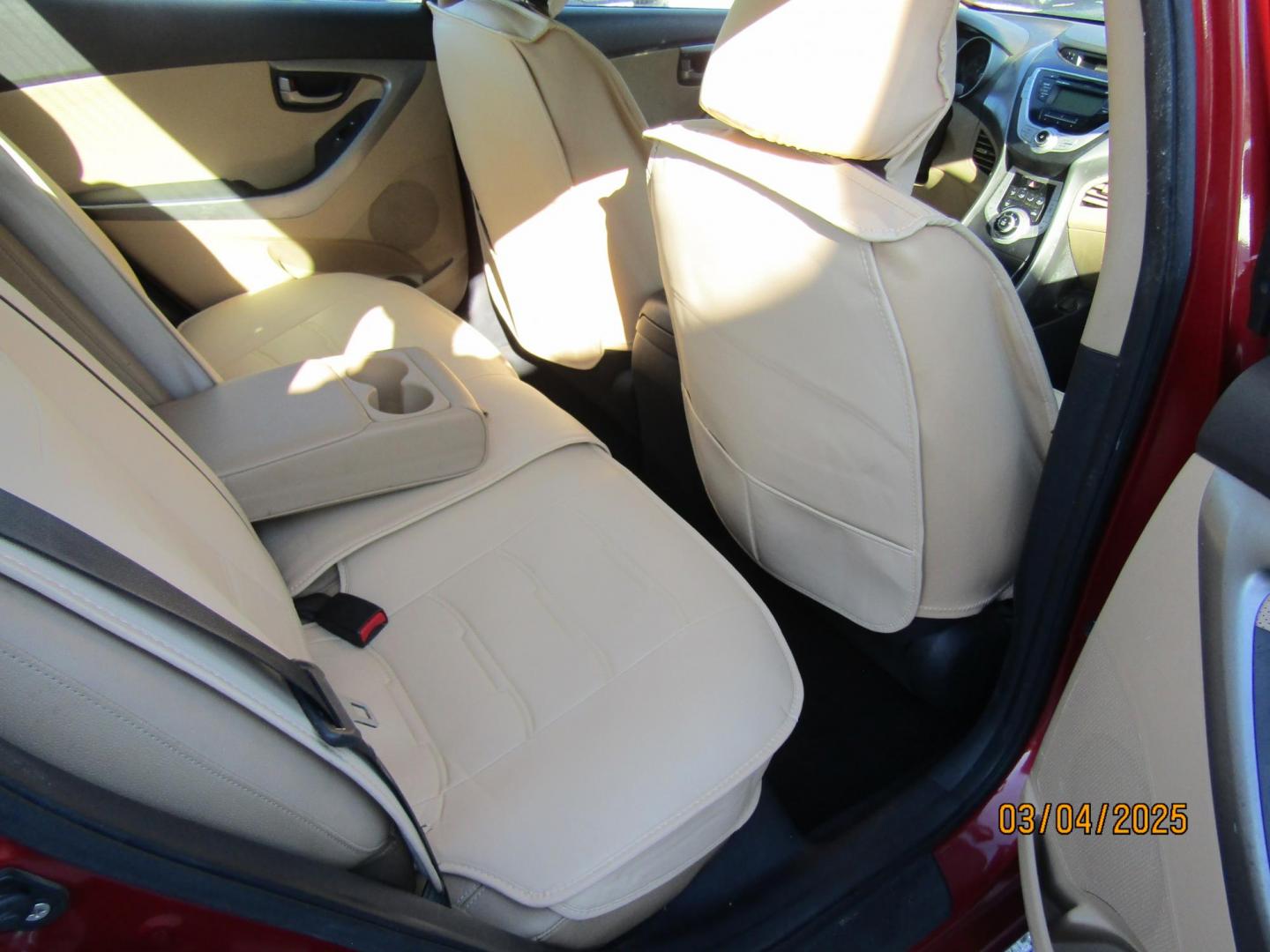 2012 Red /Tan Hyundai Elantra GLS A/T (KMHDH4AEXCU) with an 1.8L L4 DOHC 16V engine, 6-Speed Automatic transmission, located at 15016 S Hwy 231, Midland City, AL, 36350, (334) 983-3001, 31.306210, -85.495277 - Photo#8