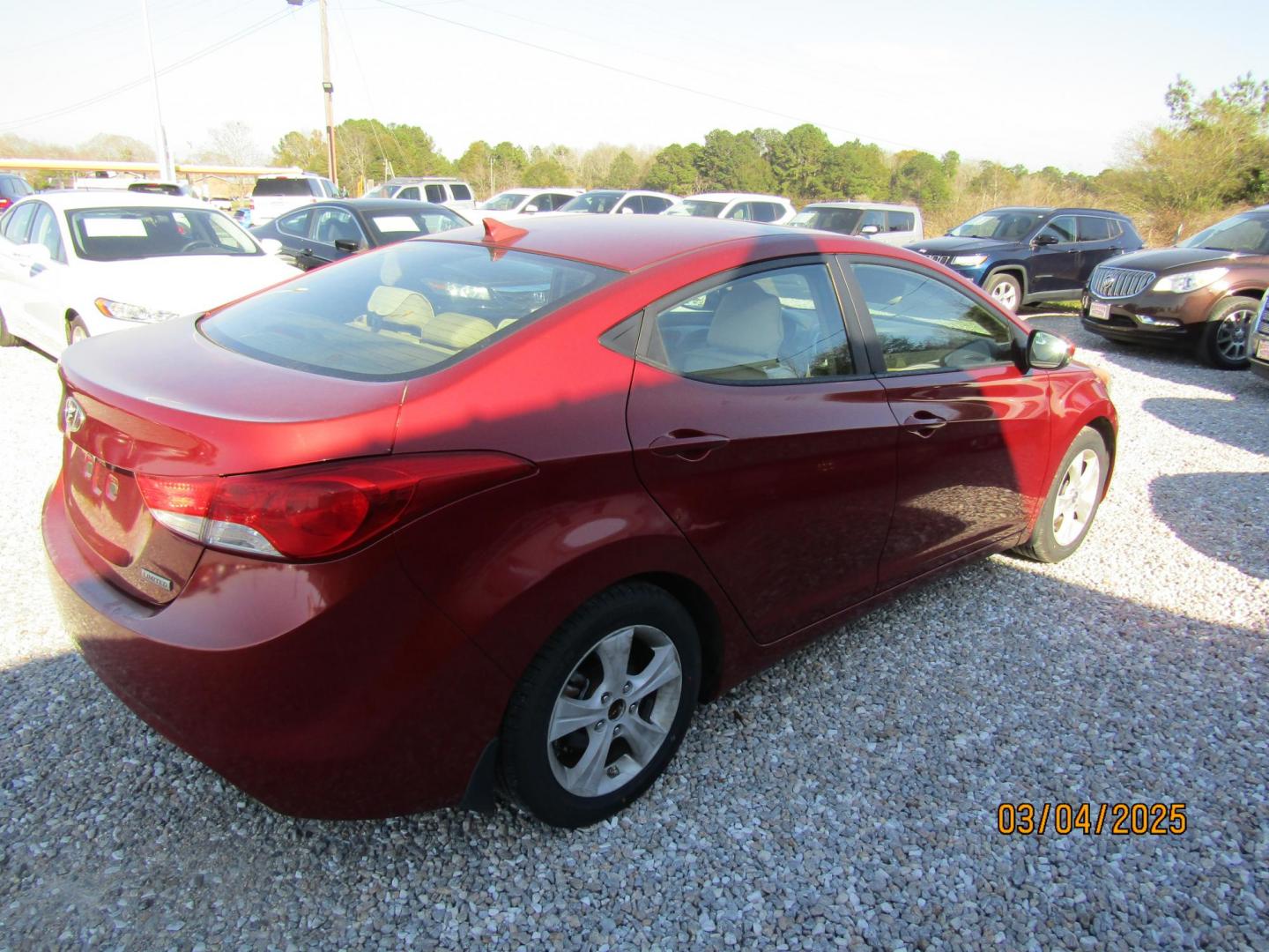 2012 Red /Tan Hyundai Elantra GLS A/T (KMHDH4AEXCU) with an 1.8L L4 DOHC 16V engine, 6-Speed Automatic transmission, located at 15016 S Hwy 231, Midland City, AL, 36350, (334) 983-3001, 31.306210, -85.495277 - Photo#7