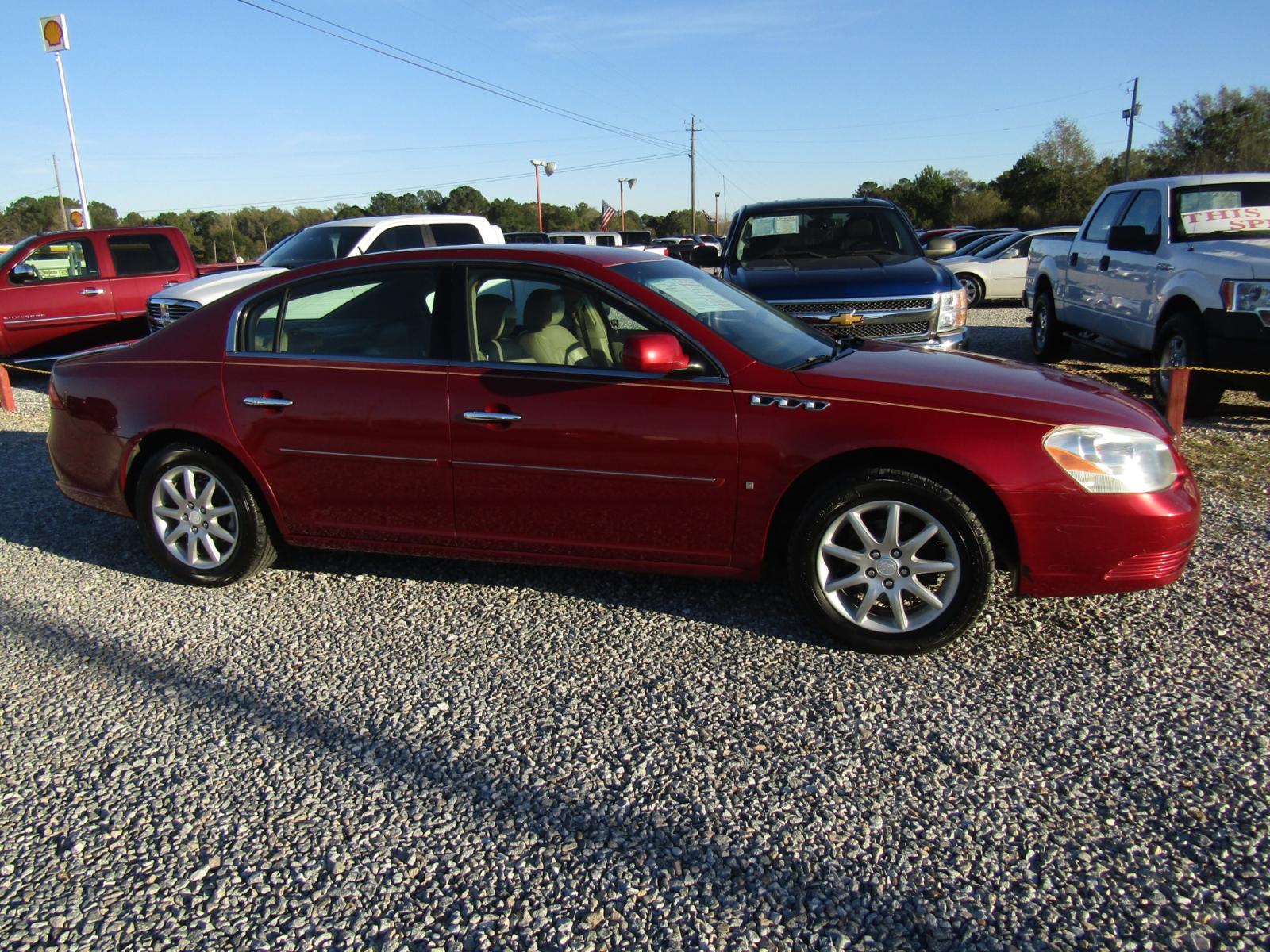 2008 Red /Tan Buick Lucerne CXL (1G4HD57238U) with an 3.8L V6 OHV 12V engine, Automatic transmission, located at 15016 S Hwy 231, Midland City, AL, 36350, (334) 983-3001, 31.306210, -85.495277 - Photo #0