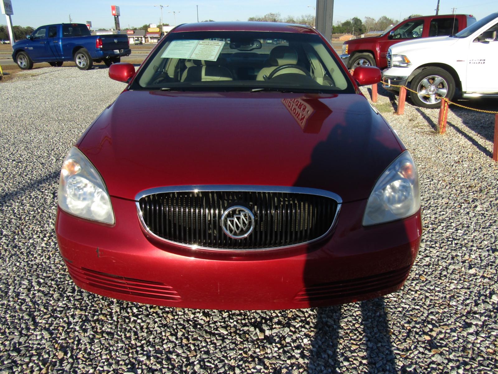 2008 Red /Tan Buick Lucerne CXL (1G4HD57238U) with an 3.8L V6 OHV 12V engine, Automatic transmission, located at 15016 S Hwy 231, Midland City, AL, 36350, (334) 983-3001, 31.306210, -85.495277 - Photo #1