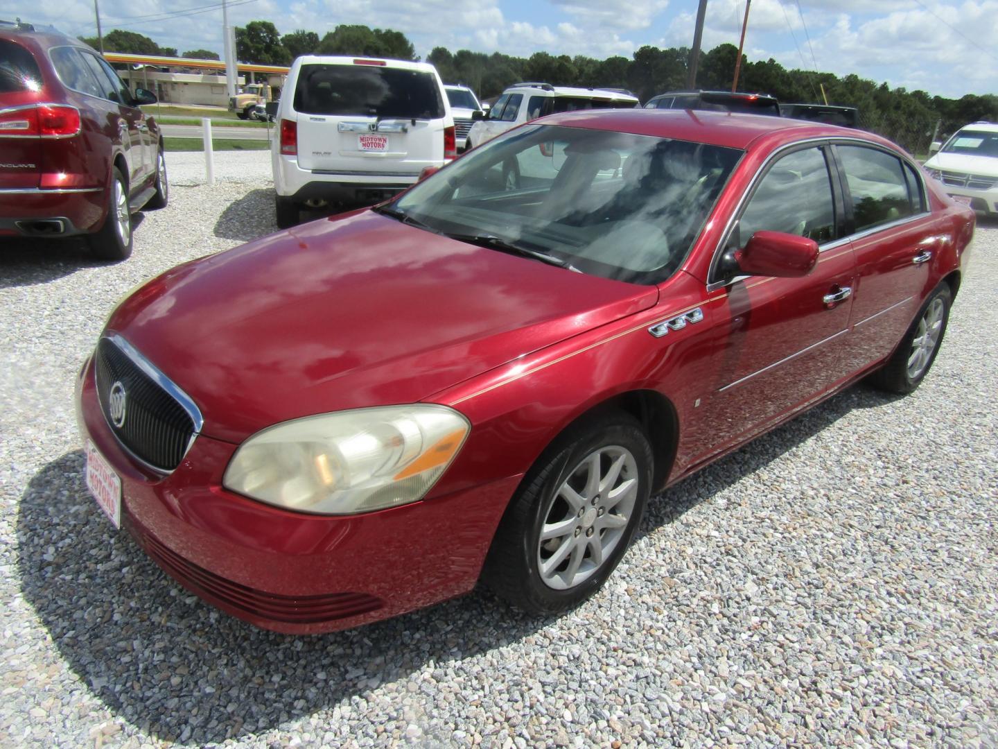 2008 Red /Tan Buick Lucerne CXL (1G4HD57238U) with an 3.8L V6 OHV 12V engine, Automatic transmission, located at 15016 S Hwy 231, Midland City, AL, 36350, (334) 983-3001, 31.306210, -85.495277- Photo#2