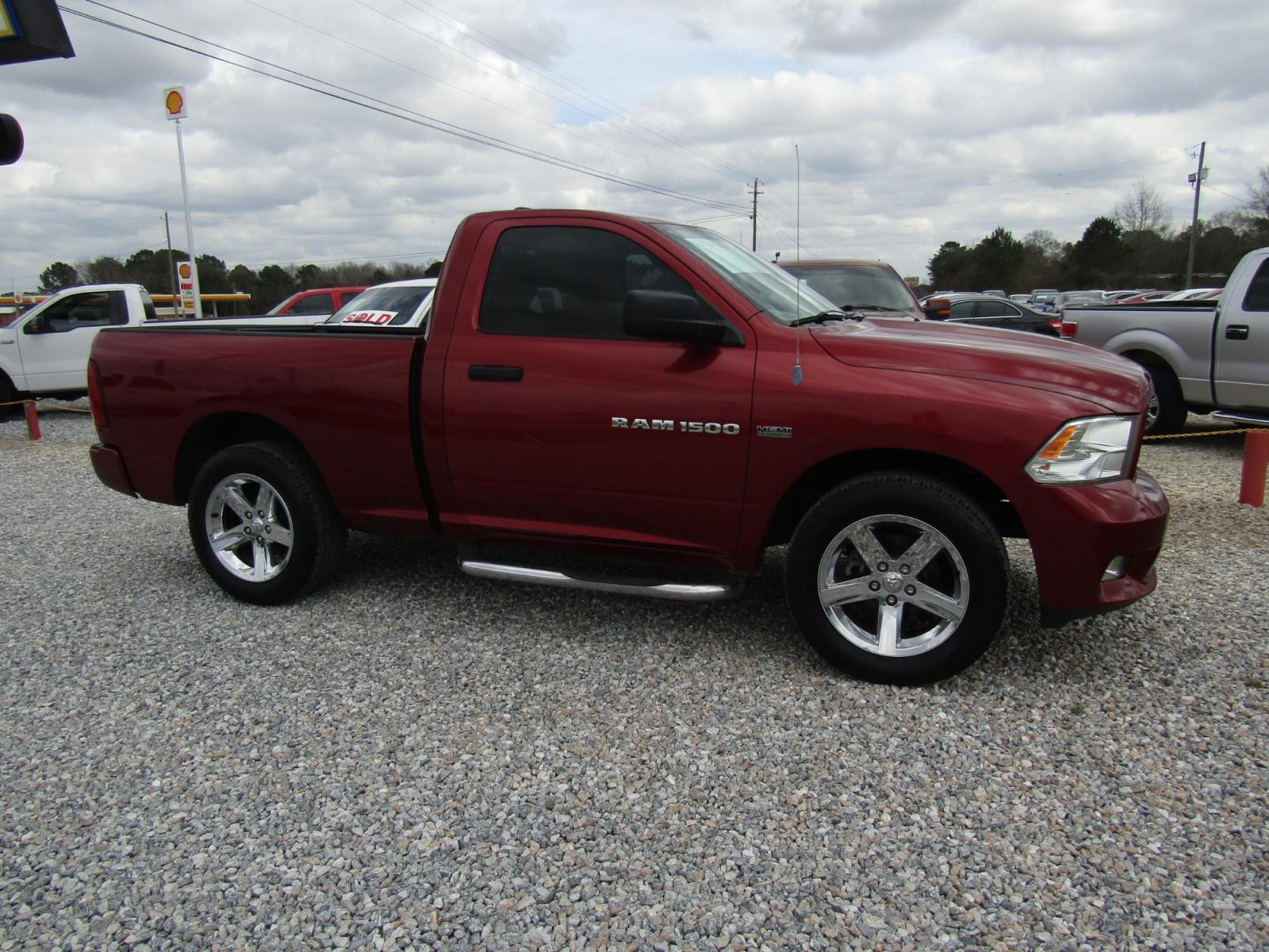 2012 Maroon /Gray Dodge Ram 1500 ST SWB 2WD (3C6JD6AT1CG) with an 5.7L V8 OHV 16V engine, Automatic transmission, located at 15016 S Hwy 231, Midland City, AL, 36350, (334) 983-3001, 31.306210, -85.495277 - Photo #0