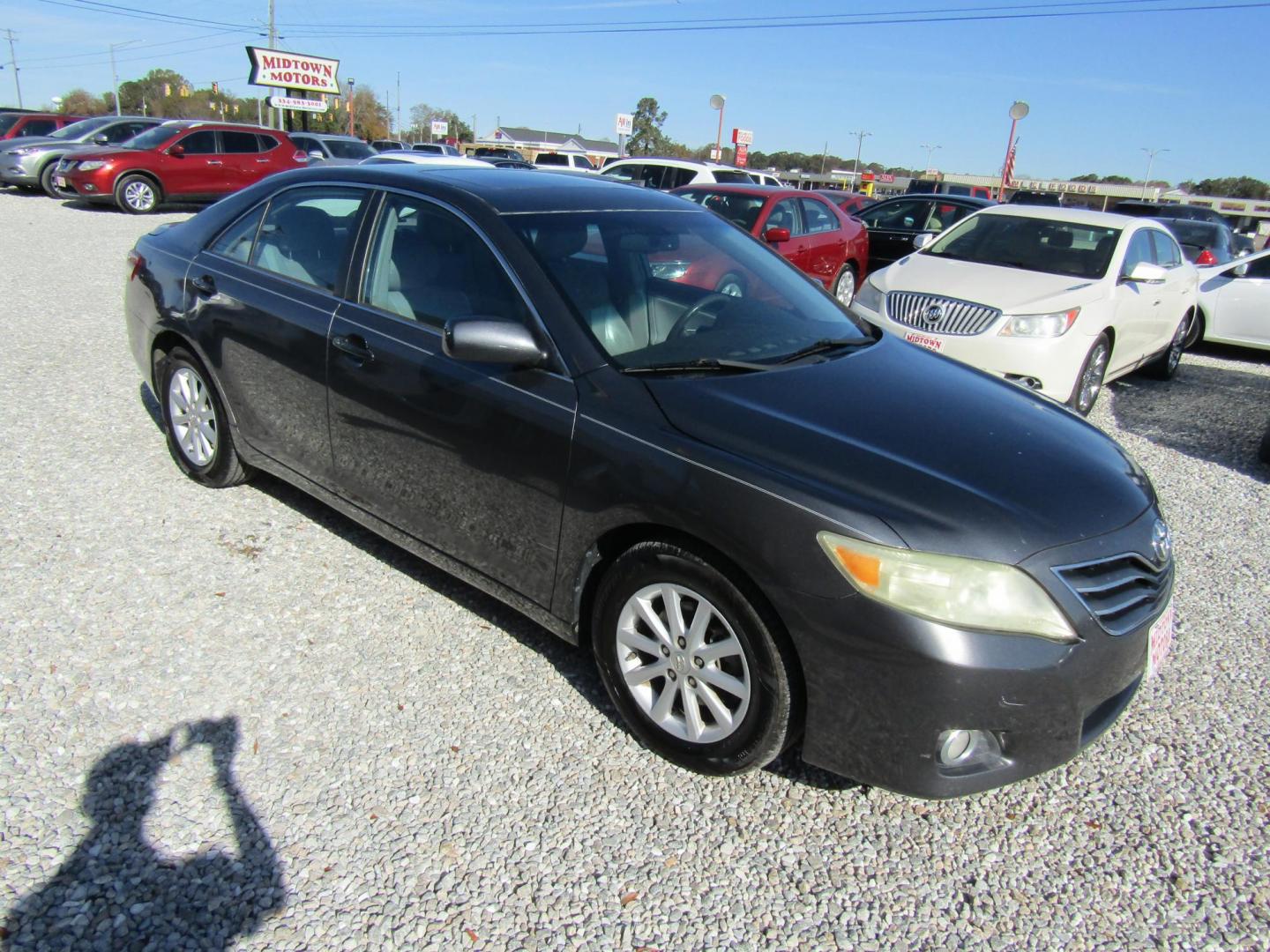 2011 Gray Toyota Camry Base 6-Spd AT (4T4BF3EK2BR) with an 2.5L L4 DOHC 16V engine, Automatic transmission, located at 15016 S Hwy 231, Midland City, AL, 36350, (334) 983-3001, 31.306210, -85.495277 - Photo#0