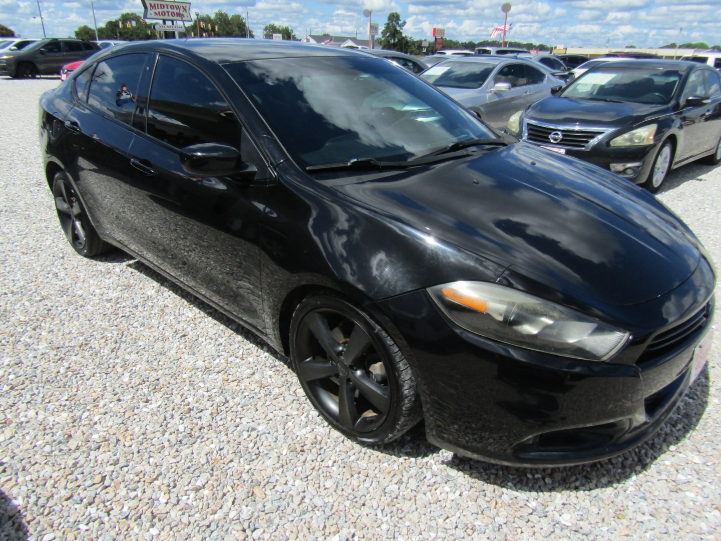 2015 Black /Black Dodge Dart SXT (1C3CDFBB7FD) with an 2.4L L4 DOHC 16V engine, Automatic transmission, located at 15016 S Hwy 231, Midland City, AL, 36350, (334) 983-3001, 31.306210, -85.495277- Photo#0
