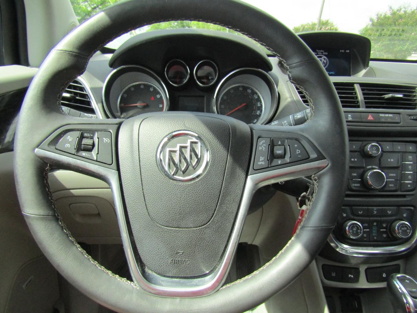 2013 Blue /Gray Buick Encore Premium FWD (KL4CJDSBXDB) with an 1.4L L4 DOHC 16V TURBO engine, 6-Speed Automatic transmission, located at 15016 S Hwy 231, Midland City, AL, 36350, (334) 983-3001, 31.306210, -85.495277 - Photo#11