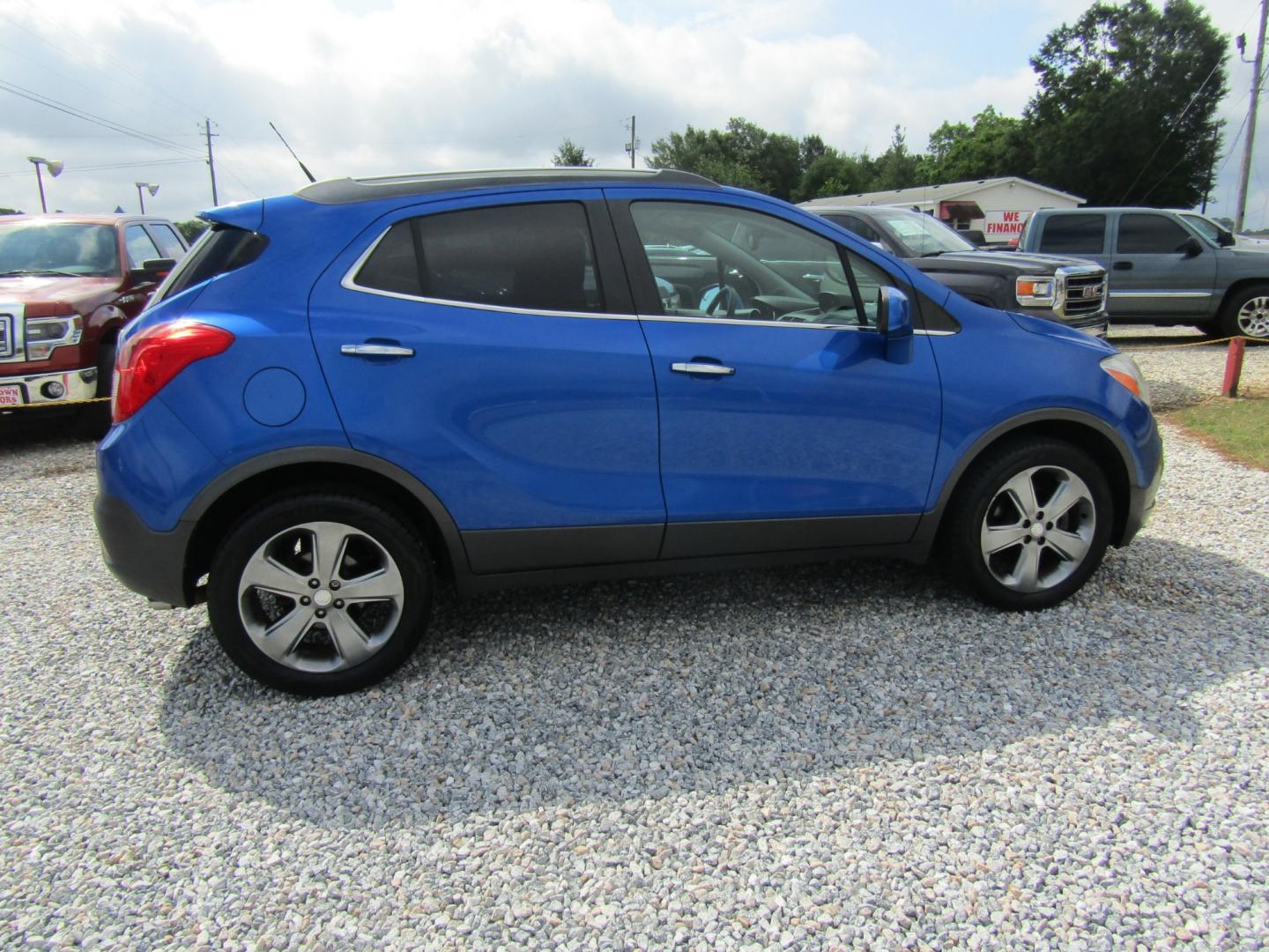 2013 Blue /Gray Buick Encore Premium FWD (KL4CJDSBXDB) with an 1.4L L4 DOHC 16V TURBO engine, 6-Speed Automatic transmission, located at 15016 S Hwy 231, Midland City, AL, 36350, (334) 983-3001, 31.306210, -85.495277 - Photo#8