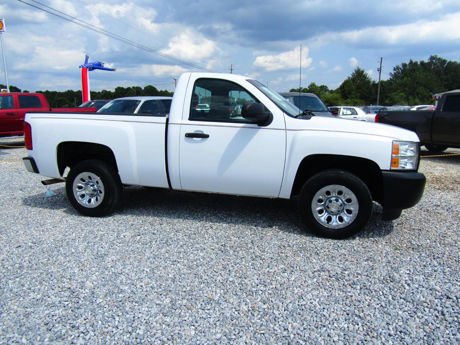 2012 WHITE /Black Chevrolet Silverado 1500 Work Truck 2WD (1GCNCPEX9CZ) with an 4.3L V6 OHV 12V engine, Automatic transmission, located at 15016 S Hwy 231, Midland City, AL, 36350, (334) 983-3001, 31.306210, -85.495277 - Photo #0