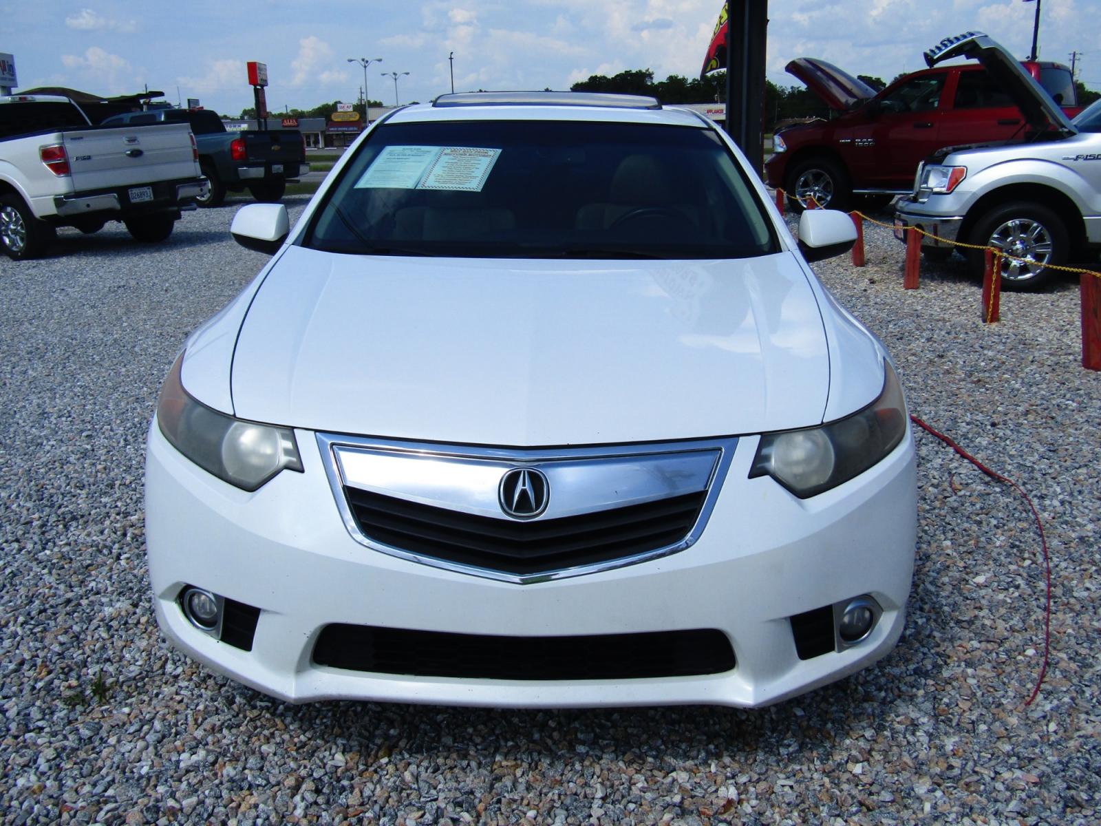 2012 WHITE /Tan Acura TSX 5-Speed AT with Tech Package (JH4CU2F62CC) with an 2.4L L4 DOHC 16V engine, Automatic transmission, located at 15016 S Hwy 231, Midland City, AL, 36350, (334) 983-3001, 31.306210, -85.495277 - Photo #1