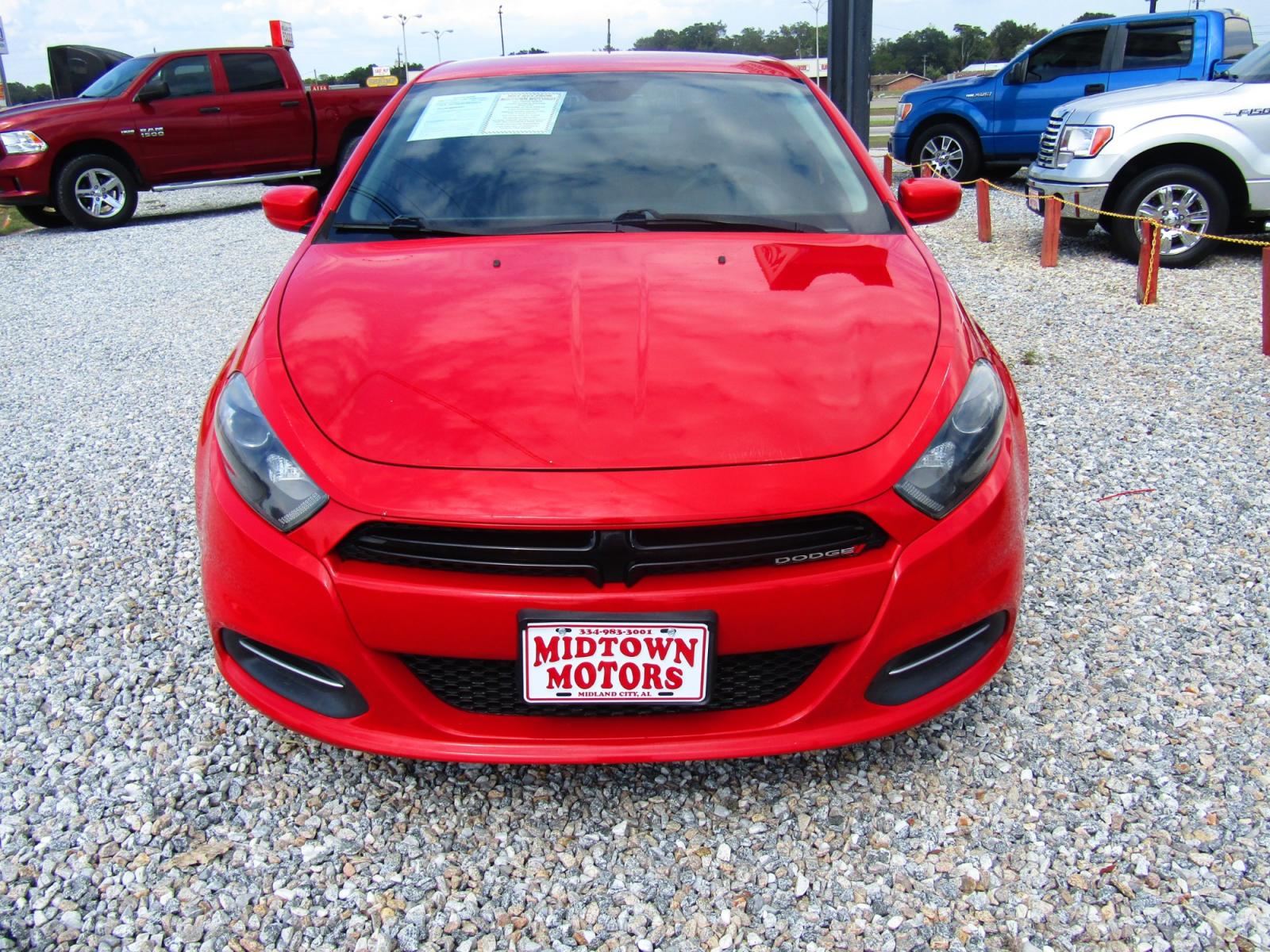 2016 Red /Black Dodge Dart SXT (1C3CDFBB2GD) with an 2.4L L4 DOHC 16V engine, Automatic transmission, located at 15016 S Hwy 231, Midland City, AL, 36350, (334) 983-3001, 31.306210, -85.495277 - Photo #1