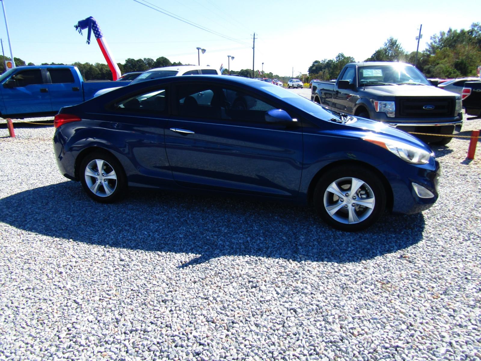 2013 Blue /Gray Hyundai Elantra GS Coupe A/T (KMHDH6AE7DU) with an 1.8L L4 DOHC 16V engine, Automatic transmission, located at 15016 S Hwy 231, Midland City, AL, 36350, (334) 983-3001, 31.306210, -85.495277 - Photo #0