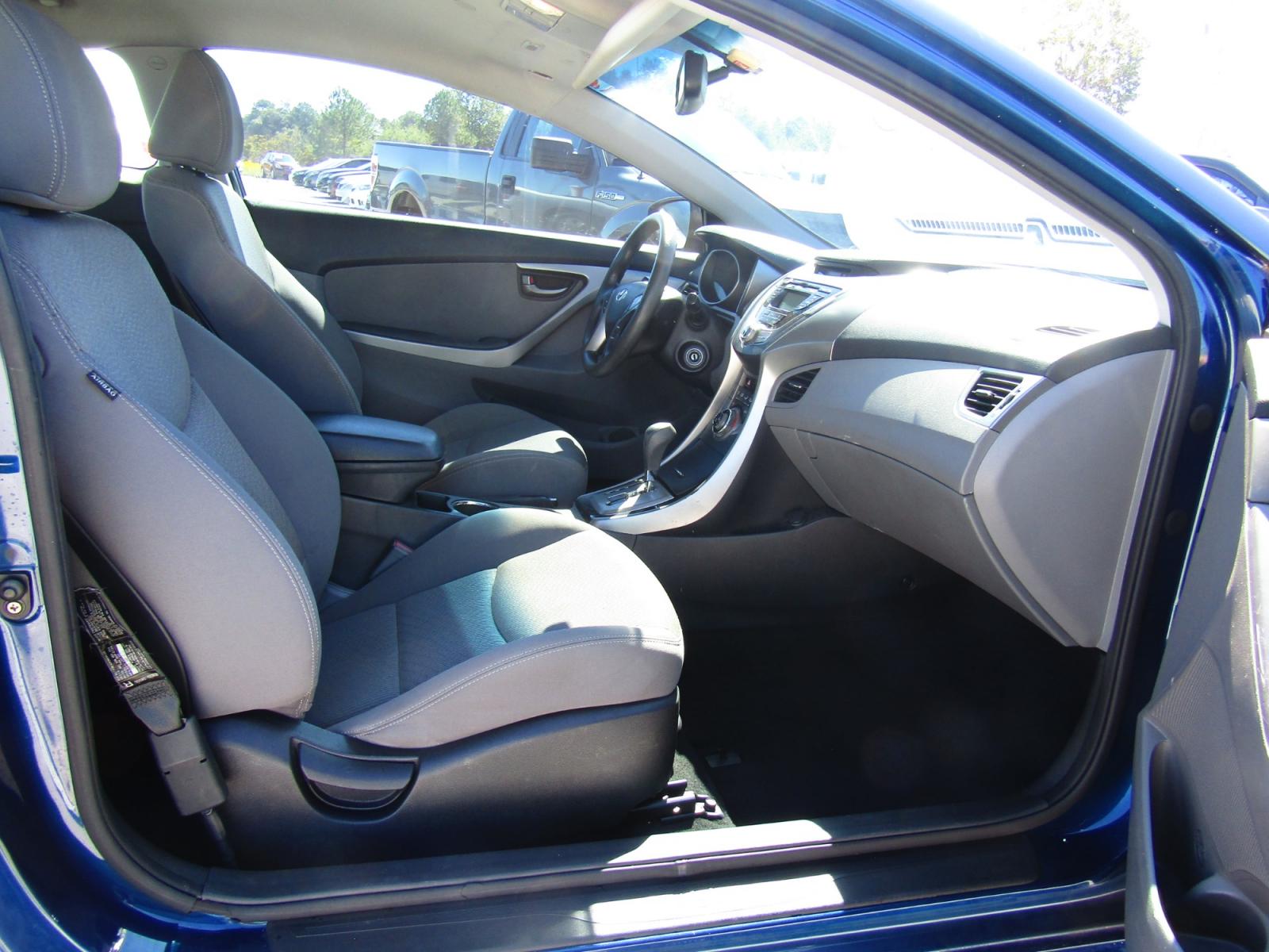 2013 Blue /Gray Hyundai Elantra GS Coupe A/T (KMHDH6AE7DU) with an 1.8L L4 DOHC 16V engine, Automatic transmission, located at 15016 S Hwy 231, Midland City, AL, 36350, (334) 983-3001, 31.306210, -85.495277 - Photo #7
