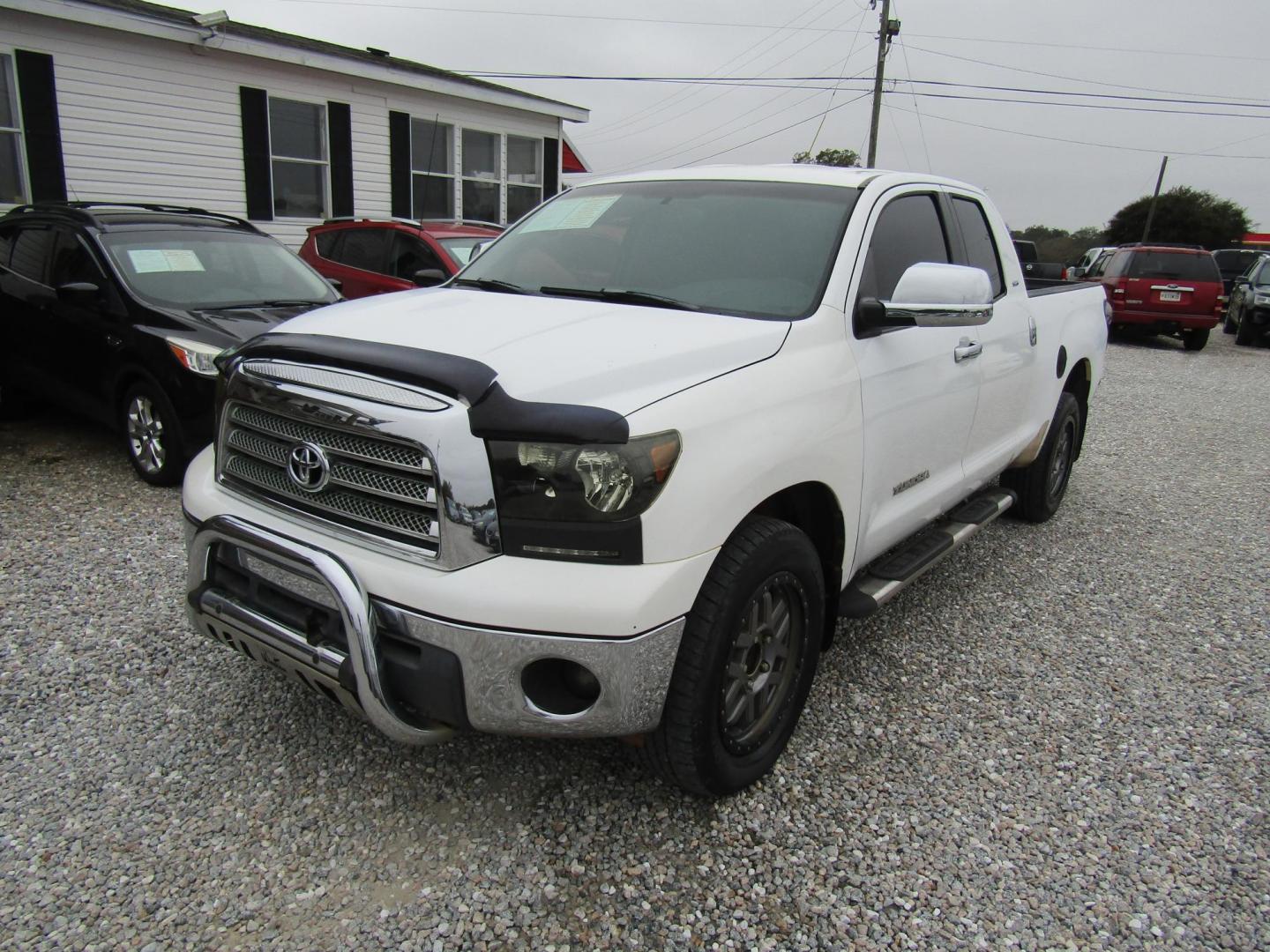2008 WHITE /Gray Toyota Tundra Base Double Cab 4.0L 2WD (5TFRU54158X) with an 4.0L V6 DOHC 24V engine, Automatic transmission, located at 15016 S Hwy 231, Midland City, AL, 36350, (334) 983-3001, 31.306210, -85.495277 - Photo#2