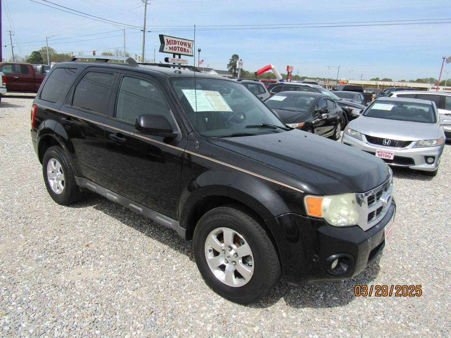 2010 Black Ford Escape Limited FWD (1FMCU0EG8AK) with an 3.0L V6 DOHC 24V engine, Automatic transmission, located at 15016 S Hwy 231, Midland City, AL, 36350, (334) 983-3001, 31.306210, -85.495277 - Photo#0