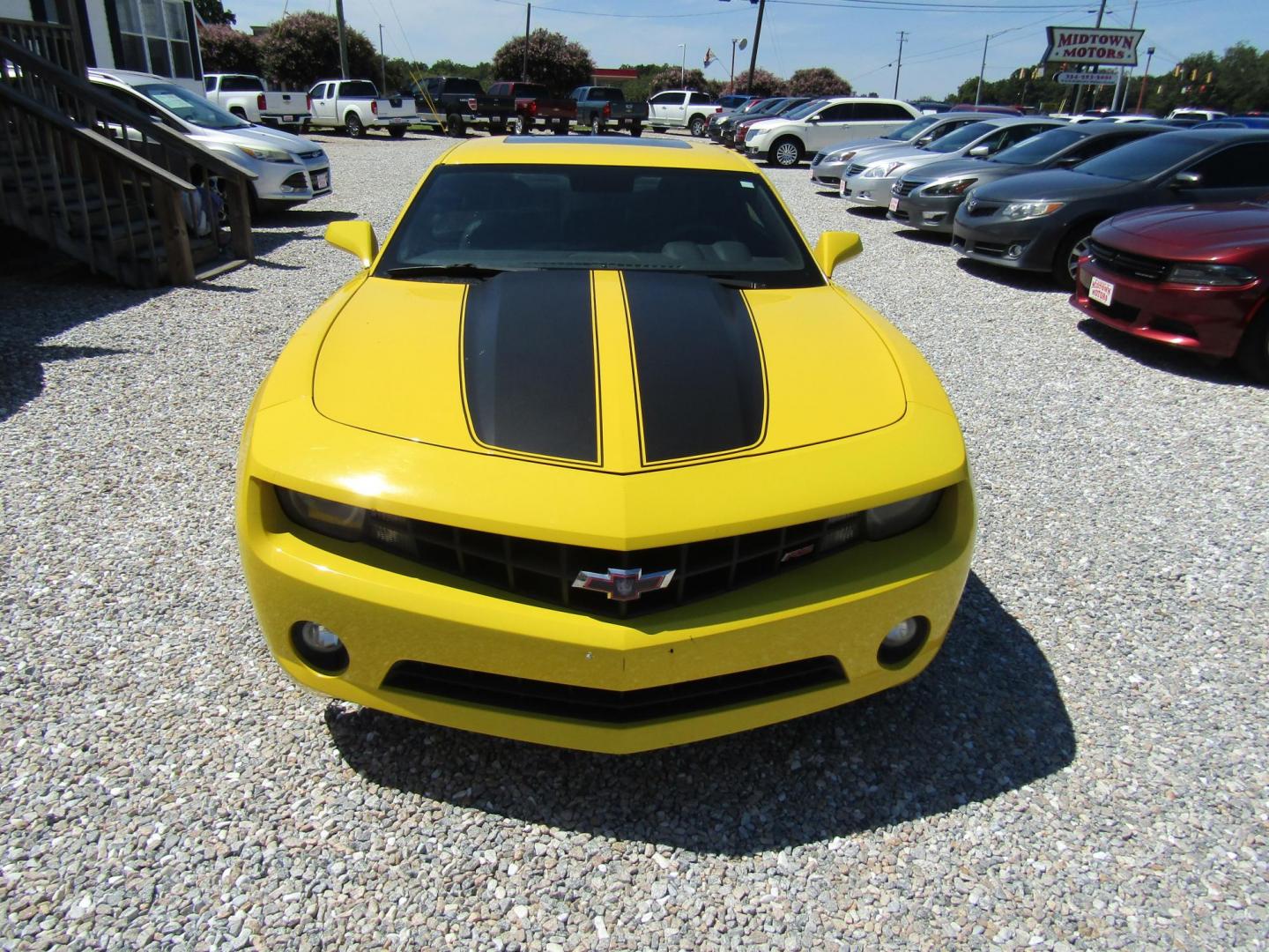2010 YELLOW /Black Chevrolet Camaro LT1 Coupe (2G1FB1EVXA9) with an 3.6L V6 DOHC 24V engine, Automatic transmission, located at 15016 S Hwy 231, Midland City, AL, 36350, (334) 983-3001, 31.306210, -85.495277 - Photo#1