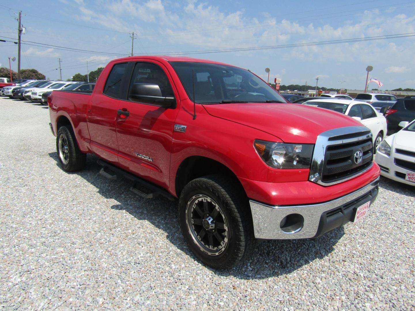 2012 Red /Tan Toyota Tundra Tundra-Grade 5.7L Double Cab 2WD (5TFRY5F14CX) with an 5.7L V8 DOHC 32V engine, Automatic transmission, located at 15016 S Hwy 231, Midland City, AL, 36350, (334) 983-3001, 31.306210, -85.495277- Photo#0