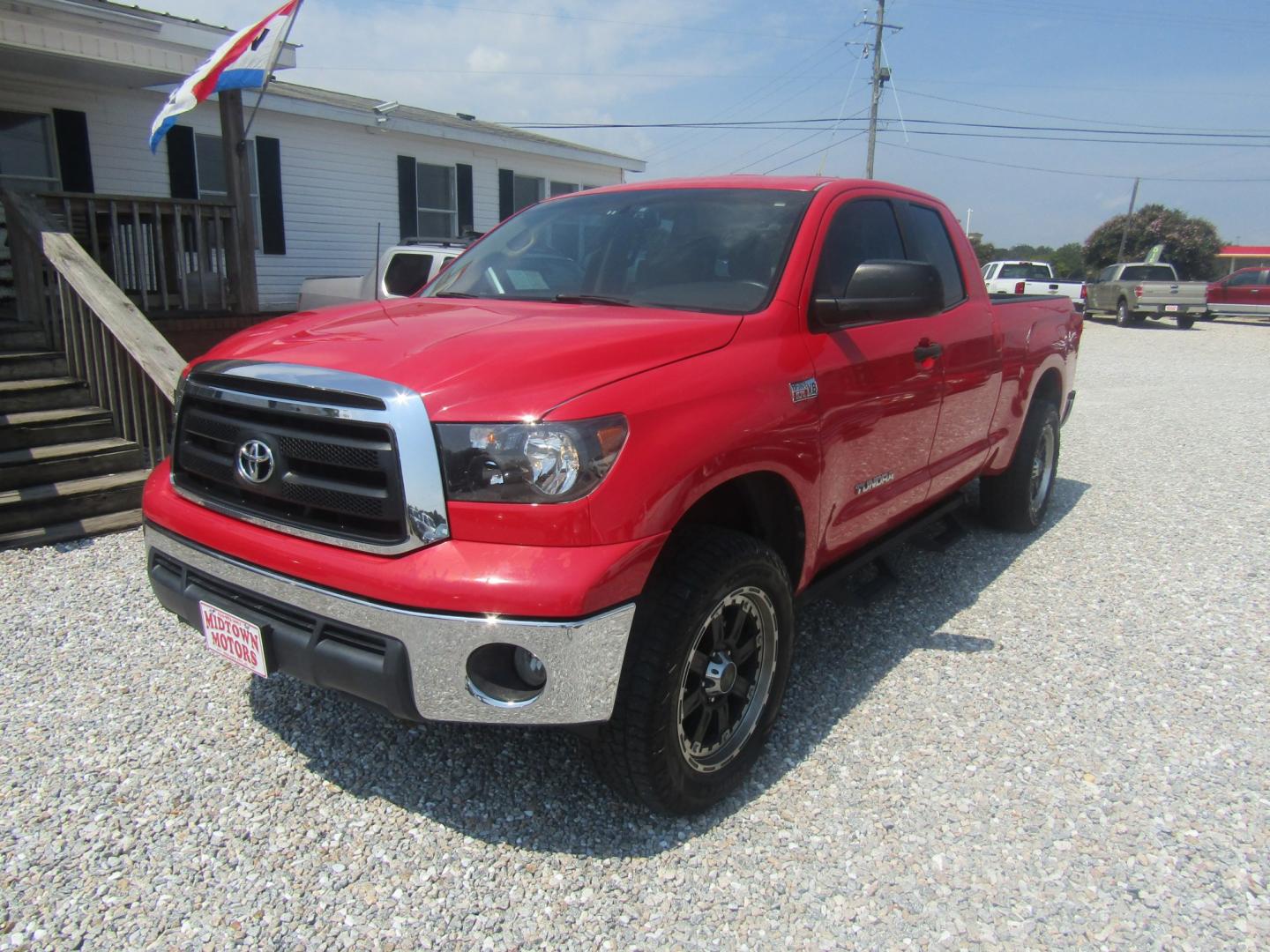 2012 Red /Tan Toyota Tundra Tundra-Grade 5.7L Double Cab 2WD (5TFRY5F14CX) with an 5.7L V8 DOHC 32V engine, Automatic transmission, located at 15016 S Hwy 231, Midland City, AL, 36350, (334) 983-3001, 31.306210, -85.495277- Photo#2