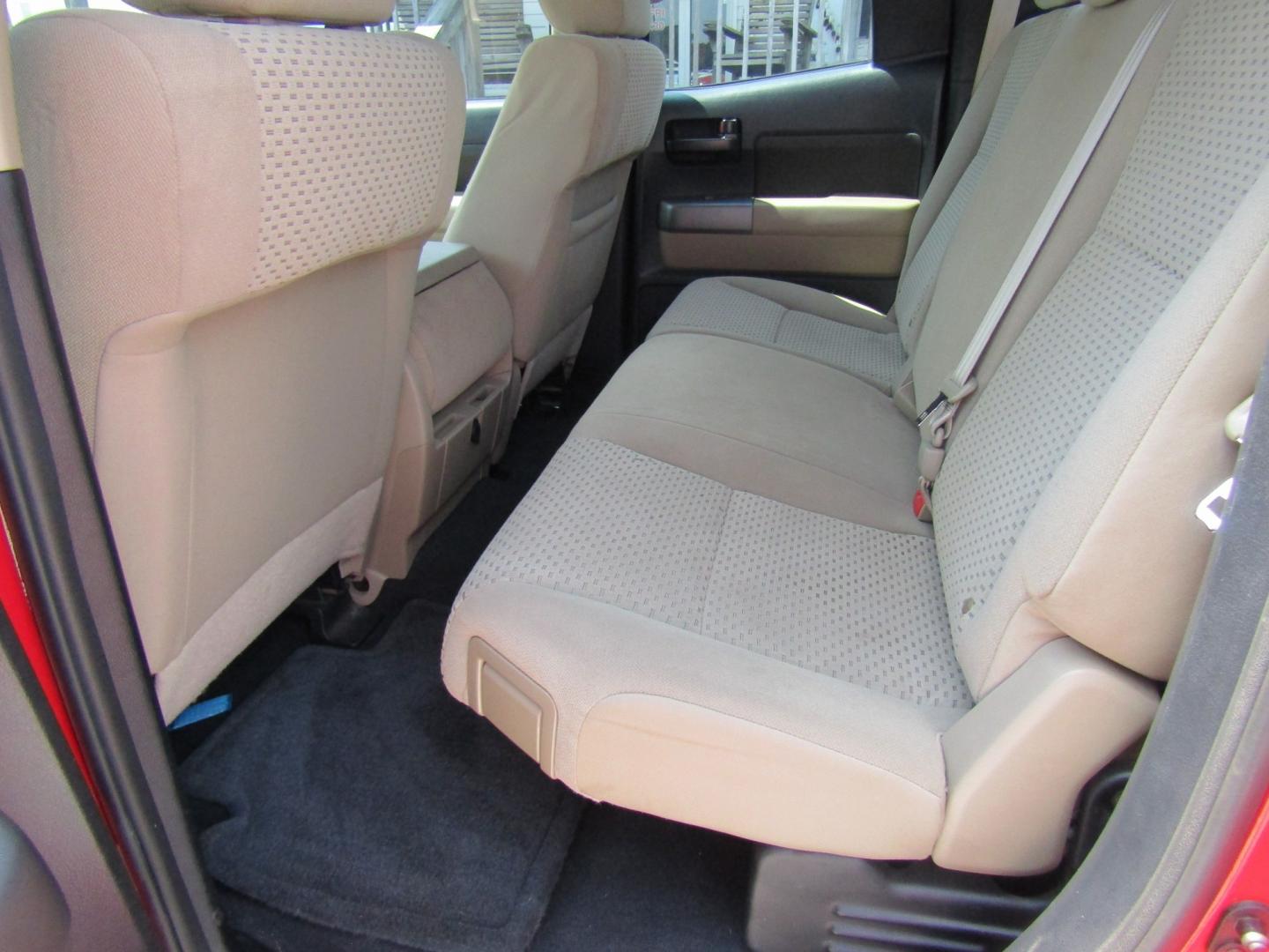2012 Red /Tan Toyota Tundra Tundra-Grade 5.7L Double Cab 2WD (5TFRY5F14CX) with an 5.7L V8 DOHC 32V engine, Automatic transmission, located at 15016 S Hwy 231, Midland City, AL, 36350, (334) 983-3001, 31.306210, -85.495277- Photo#4