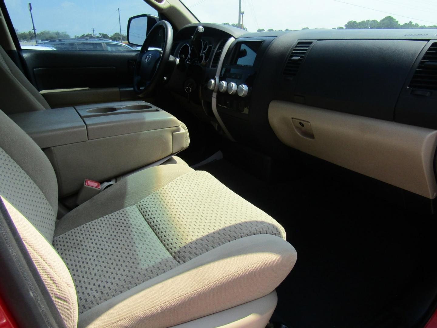 2012 Red /Tan Toyota Tundra Tundra-Grade 5.7L Double Cab 2WD (5TFRY5F14CX) with an 5.7L V8 DOHC 32V engine, Automatic transmission, located at 15016 S Hwy 231, Midland City, AL, 36350, (334) 983-3001, 31.306210, -85.495277- Photo#9