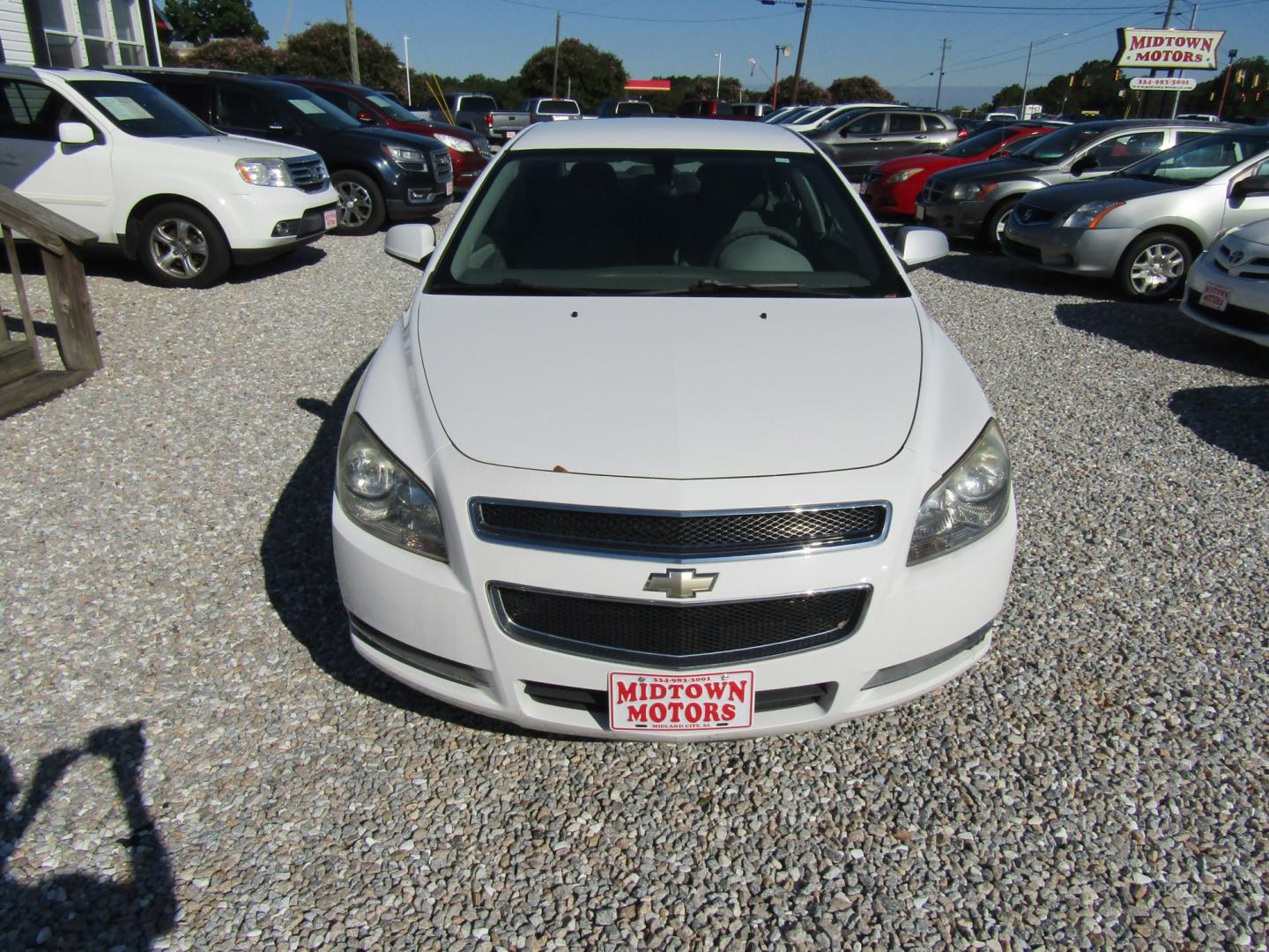 2012 WHITE Chevrolet Malibu 1LT (1G1ZC5E01CF) with an 2.4L L4 DOHC 16V engine, Automatic transmission, located at 15016 S Hwy 231, Midland City, AL, 36350, (334) 983-3001, 31.306210, -85.495277- Photo#1