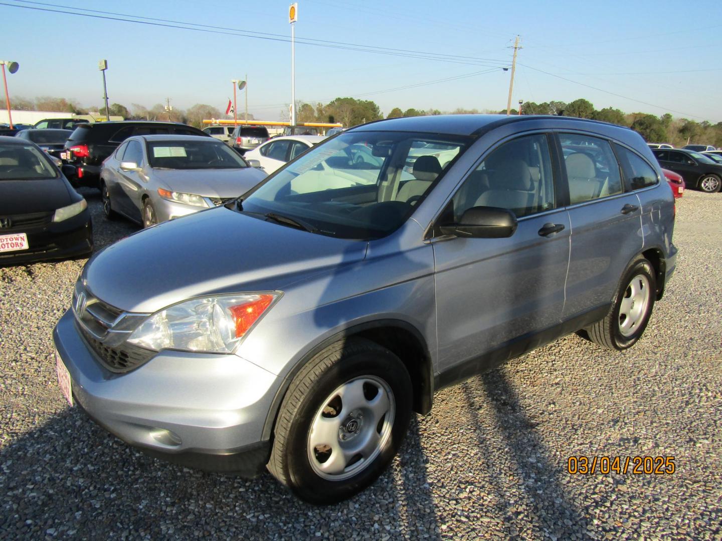 2010 Silver Honda CR-V LX 2WD 5-Speed AT (5J6RE3H36AL) with an 2.4L L4 DOHC 16V engine, Automatic transmission, located at 15016 S Hwy 231, Midland City, AL, 36350, (334) 983-3001, 31.306210, -85.495277 - Photo#2