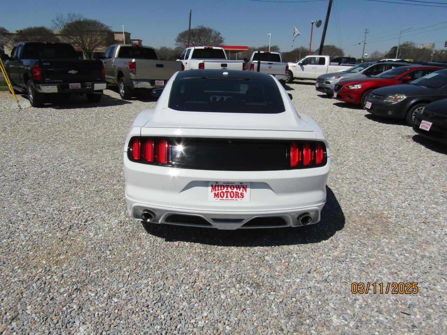 2015 White Ford Mustang EcoBoost Coupe (1FA6P8TH6F5) with an 2.3L L4 DOHC 16V engine, Automatic transmission, located at 15016 S Hwy 231, Midland City, AL, 36350, (334) 983-3001, 31.306210, -85.495277 - Photo#6