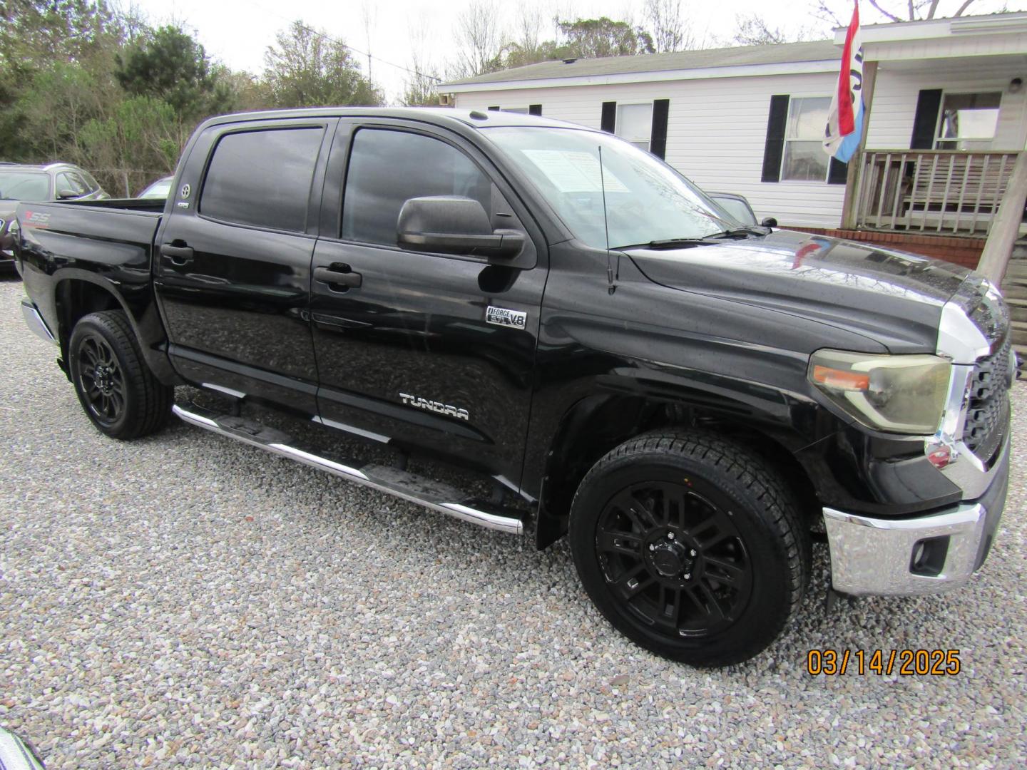 2014 Black Toyota Tundra SR5 5.7L V8 CrewMax 2WD (5TFEY5F13EX) with an 5.7L V8 DOHC 32V engine, Automatic transmission, located at 15016 S Hwy 231, Midland City, AL, 36350, (334) 983-3001, 31.306210, -85.495277 - Photo#0