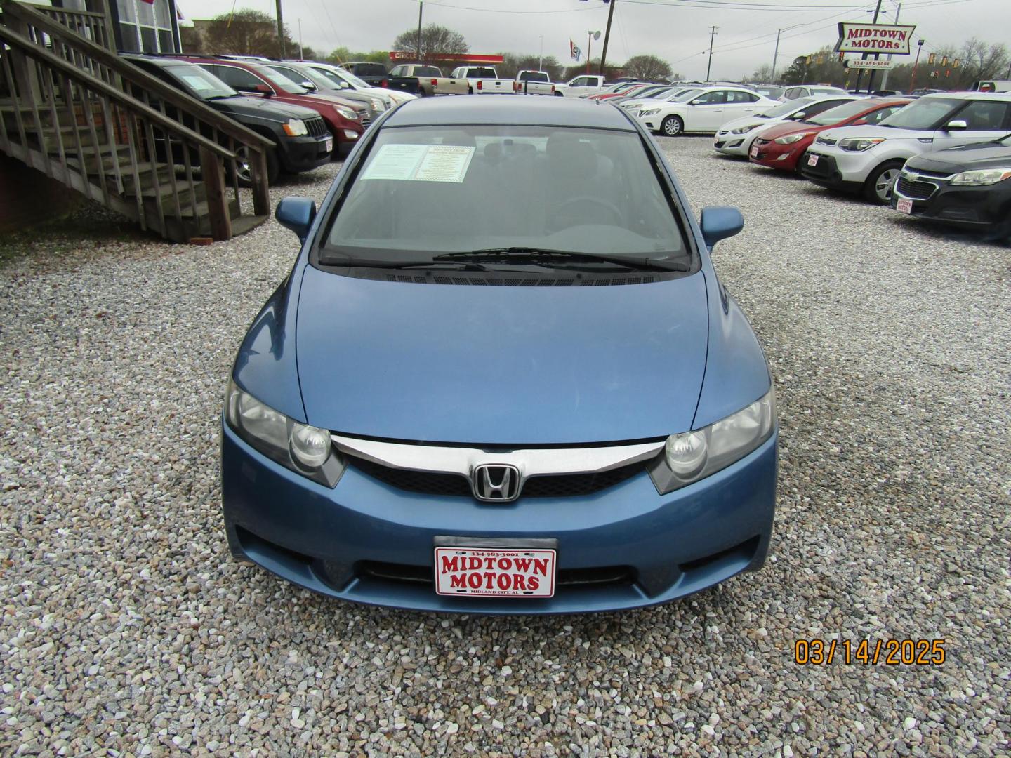 2010 Blue Honda Civic LX Sedan 5-Speed AT (2HGFA1F55AH) with an 1.8L L4 SOHC 16V engine, Automatic transmission, located at 15016 S Hwy 231, Midland City, AL, 36350, (334) 983-3001, 31.306210, -85.495277 - Photo#1