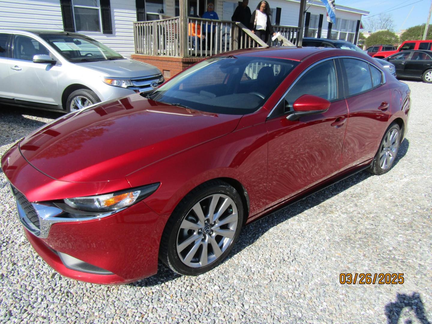 2021 Red Mazda MAZDA3 Select (3MZBPABL8MM) with an 2.5L L4 DOHC 16V engine, Automatic transmission, located at 15016 S Hwy 231, Midland City, AL, 36350, (334) 983-3001, 31.306210, -85.495277 - Photo#2