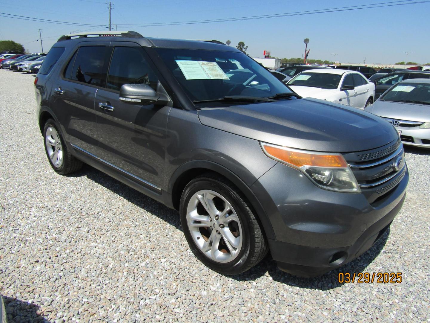2014 Gray Ford Explorer Limited FWD (1FM5K7F84EG) with an 3.5L V6 DOHC 24V engine, Automatic transmission, located at 15016 S Hwy 231, Midland City, AL, 36350, (334) 983-3001, 31.306210, -85.495277 - Photo#0