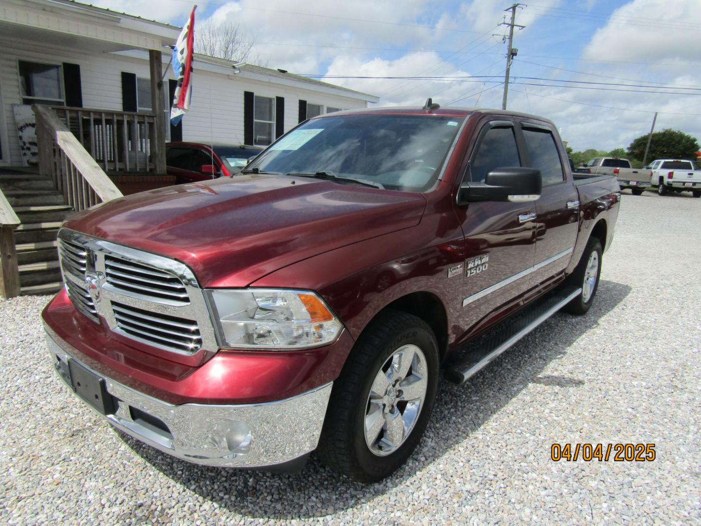 2017 Burgandy RAM 1500 SLT Crew Cab SWB 4WD (3C6RR7LT3HG) with an 5.7L V8 OHV 16V engine, Automatic transmission, located at 15016 S Hwy 231, Midland City, AL, 36350, (334) 983-3001, 31.306210, -85.495277 - Photo#1