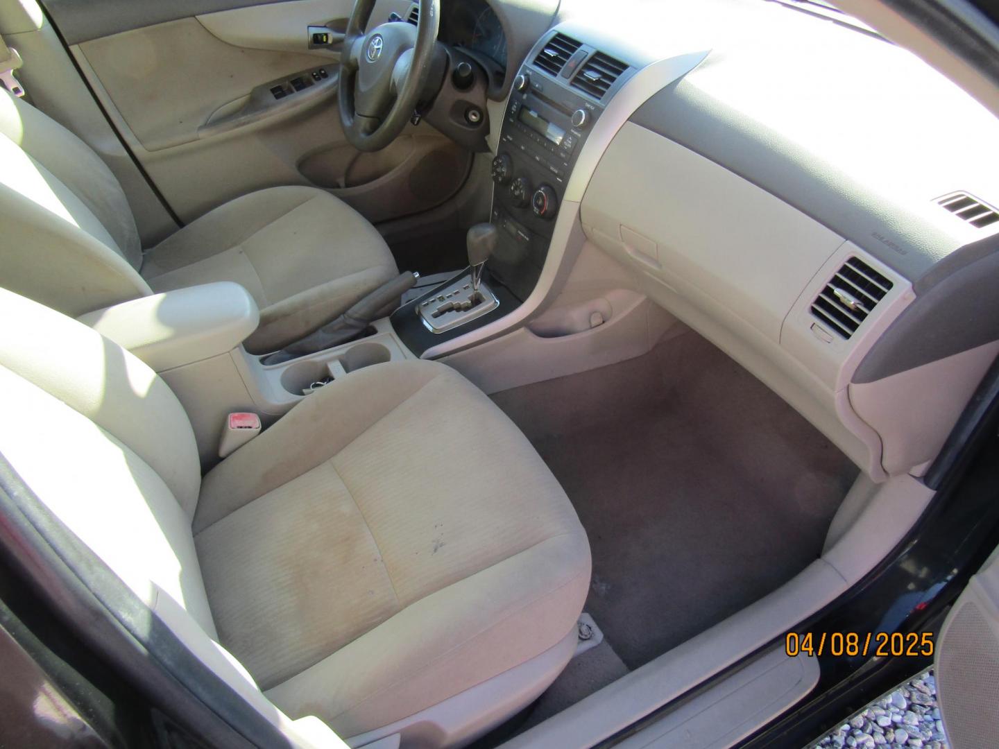 2010 Black Toyota Corolla Base 4-Speed AT (2T1BU4EEXAC) with an 1.8L L4 DOHC 16V engine, Automatic transmission, located at 15016 S Hwy 231, Midland City, AL, 36350, (334) 983-3001, 31.306210, -85.495277 - Photo#8
