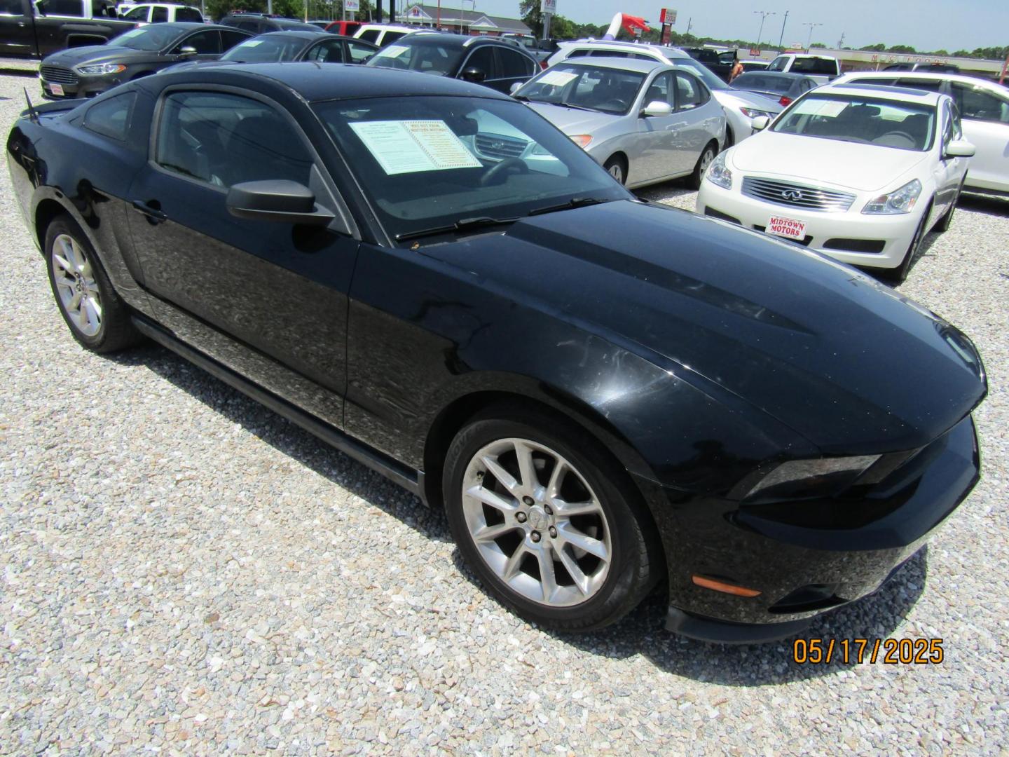 2011 Black Ford Mustang V6 Coupe (1ZVBP8AM1B5) with an 3.7L V6 DOHC 24V engine, Automatic transmission, located at 15016 S Hwy 231, Midland City, AL, 36350, (334) 983-3001, 31.306210, -85.495277 - Photo#0