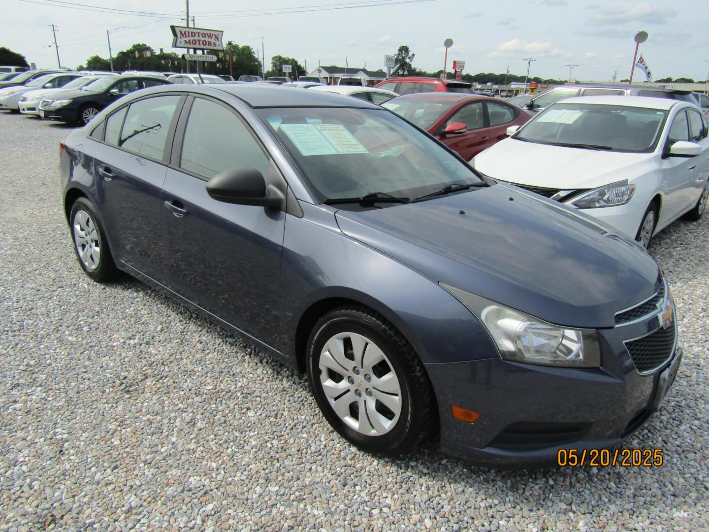 2013 Blue Chevrolet Cruze LS Auto (1G1PA5SHXD7) with an 1.8L L4 DOHC 16V FFV engine, Automatic transmission, located at 15016 S Hwy 231, Midland City, AL, 36350, (334) 983-3001, 31.306210, -85.495277 - Photo#0