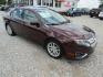 2012 Burgandy Ford Fusion SEL (3FAHP0JA1CR) with an 2.5L L4 DOHC 16V engine, Automatic transmission, located at 15016 S Hwy 231, Midland City, AL, 36350, (334) 983-3001, 31.306210, -85.495277 - Photo#0