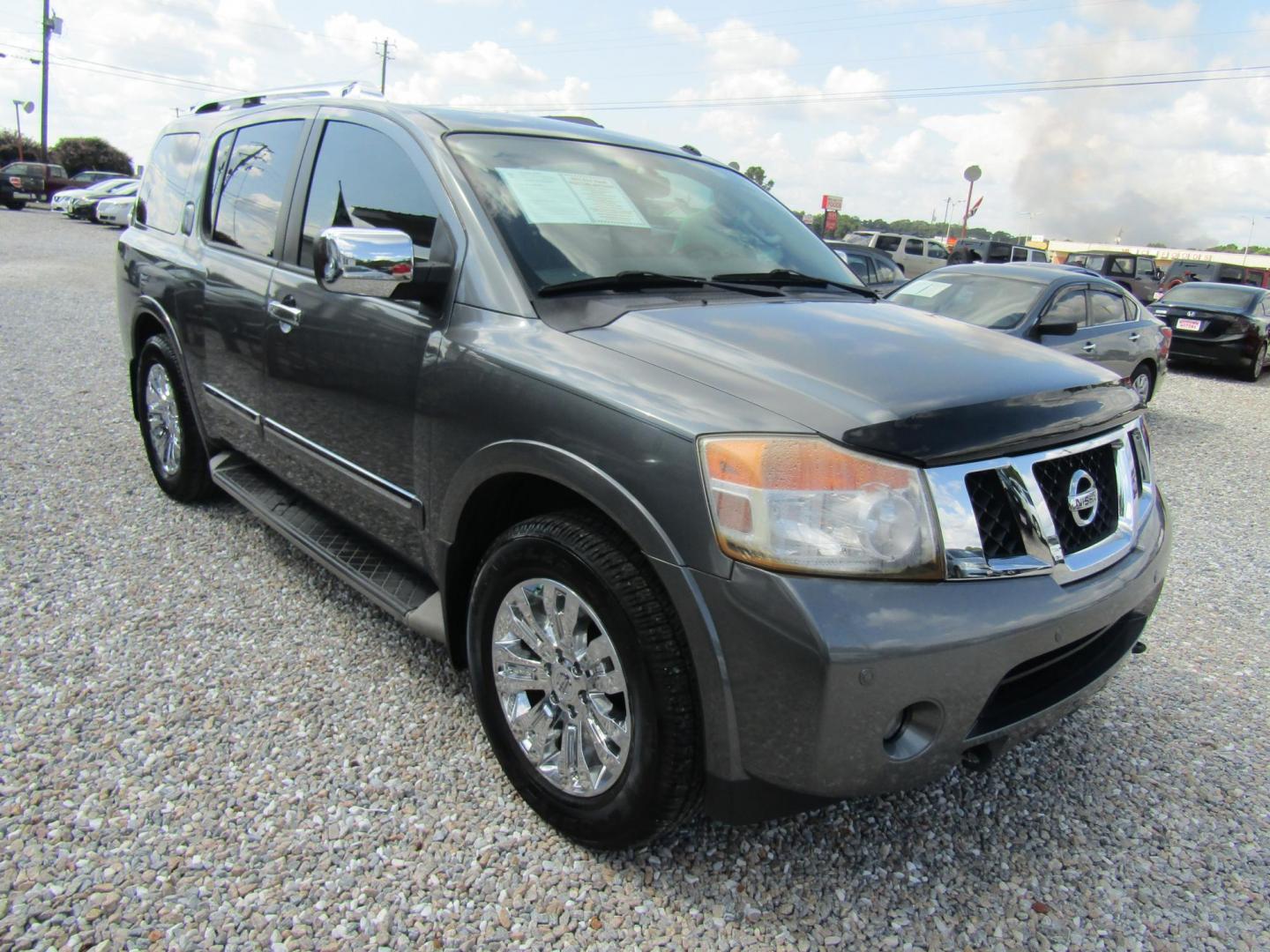 2015 Gray Nissan Armada Platinum 2WD (5N1BA0NFXFN) with an 5.6L V8 DOHC 32V FFV engine, Automatic transmission, located at 15016 S Hwy 231, Midland City, AL, 36350, (334) 983-3001, 31.306210, -85.495277 - Photo#0