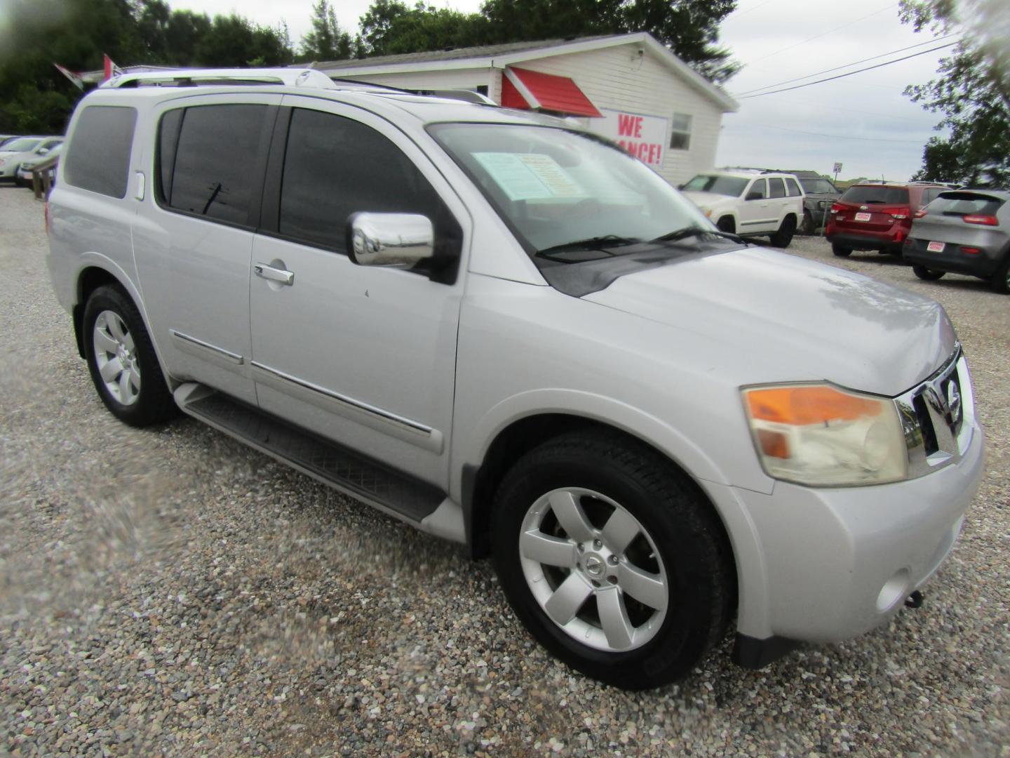 2012 Silver Nissan Armada SL 2WD (5N1BA0NDXCN) with an 5.6L V8 DOHC 32V FFV engine, Automatic transmission, located at 15016 S Hwy 231, Midland City, AL, 36350, (334) 983-3001, 31.306210, -85.495277 - Photo#0