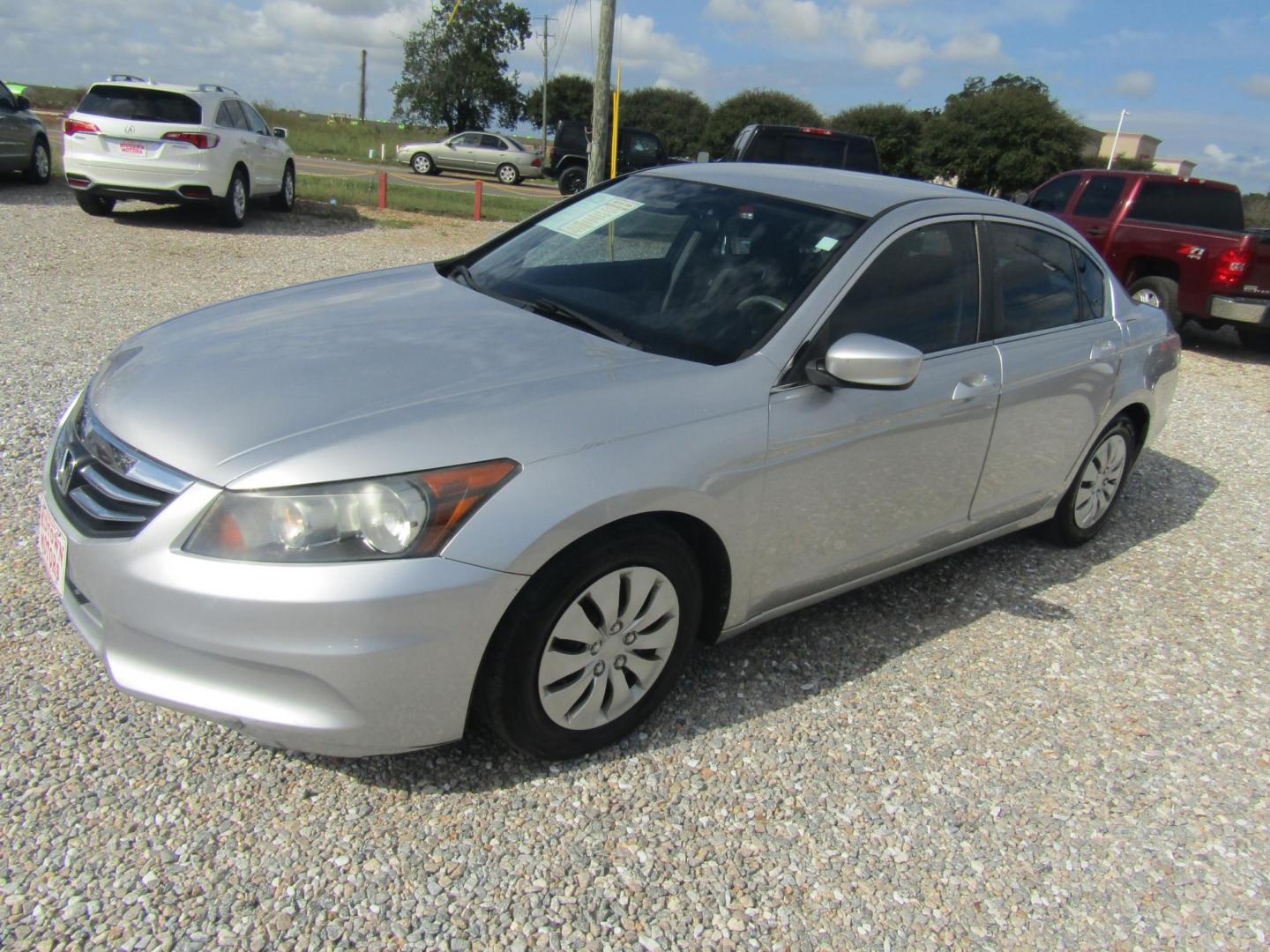 2012 Silver Honda Accord LX Sedan AT (1HGCP2F31CA) with an 2.4L L4 DOHC 16V engine, Automatic transmission, located at 15016 S Hwy 231, Midland City, AL, 36350, (334) 983-3001, 31.306210, -85.495277 - Photo#2
