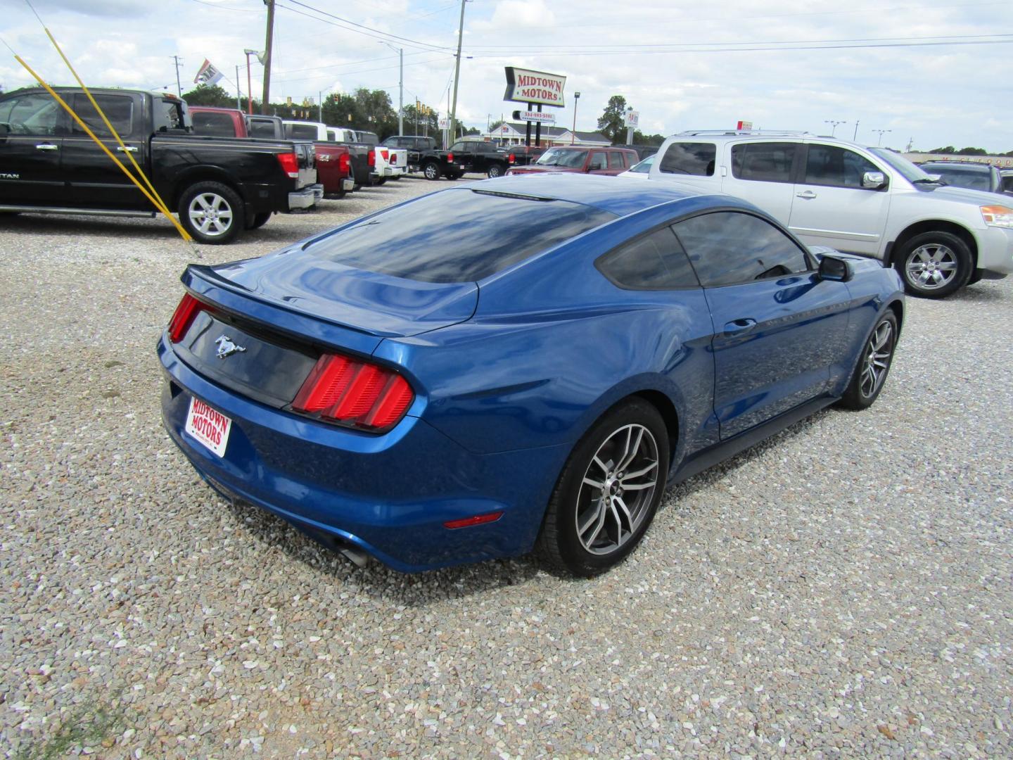 2017 Blue Ford Mustang EcoBoost Coupe (1FA6P8TH4H5) with an 2.3L L4 DOHC 16V engine, Automatic transmission, located at 15016 S Hwy 231, Midland City, AL, 36350, (334) 983-3001, 31.306210, -85.495277 - Photo#5